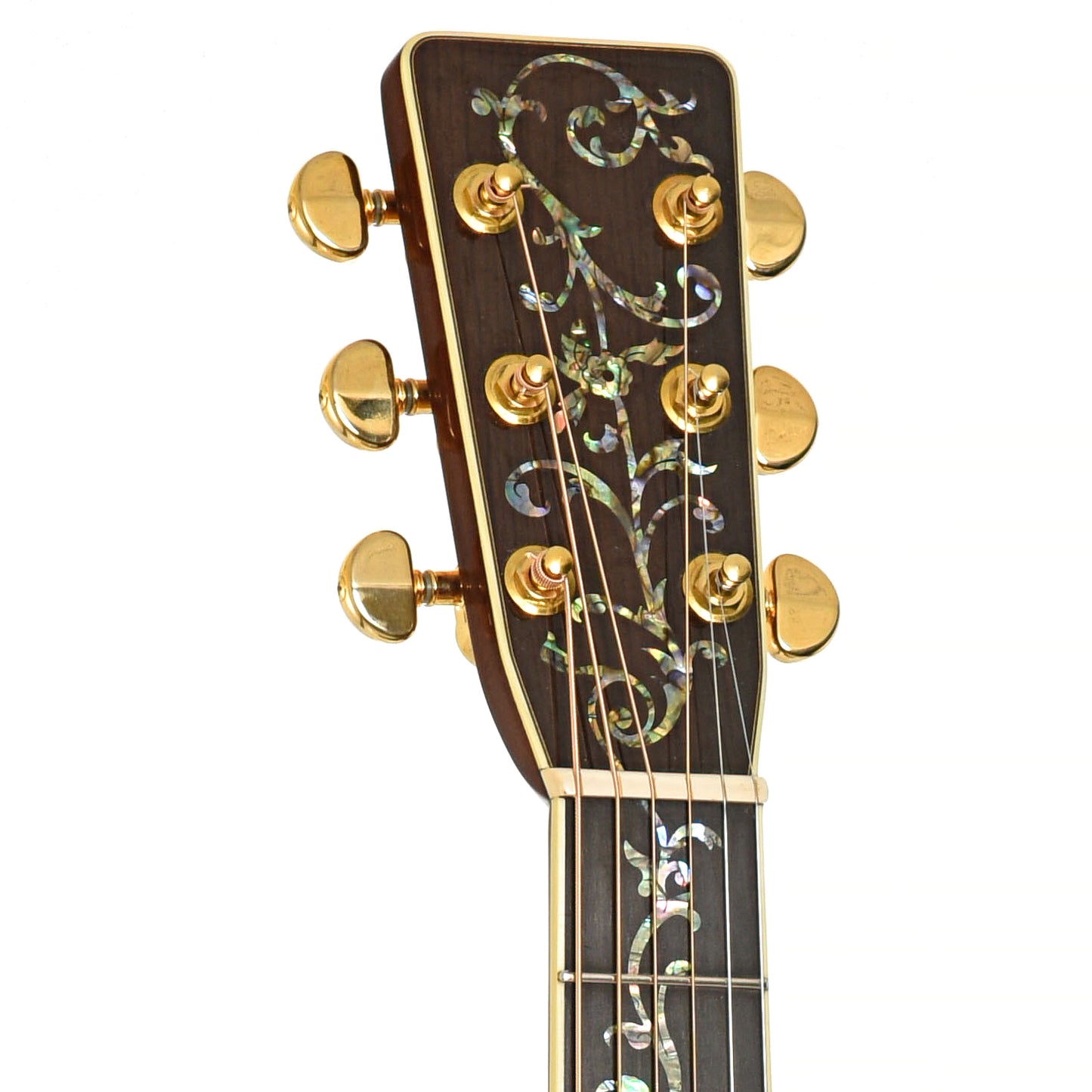 Front headstock of Martin D-28 / 45 Custom Conversion Acoustic Guitar (1966/2010)