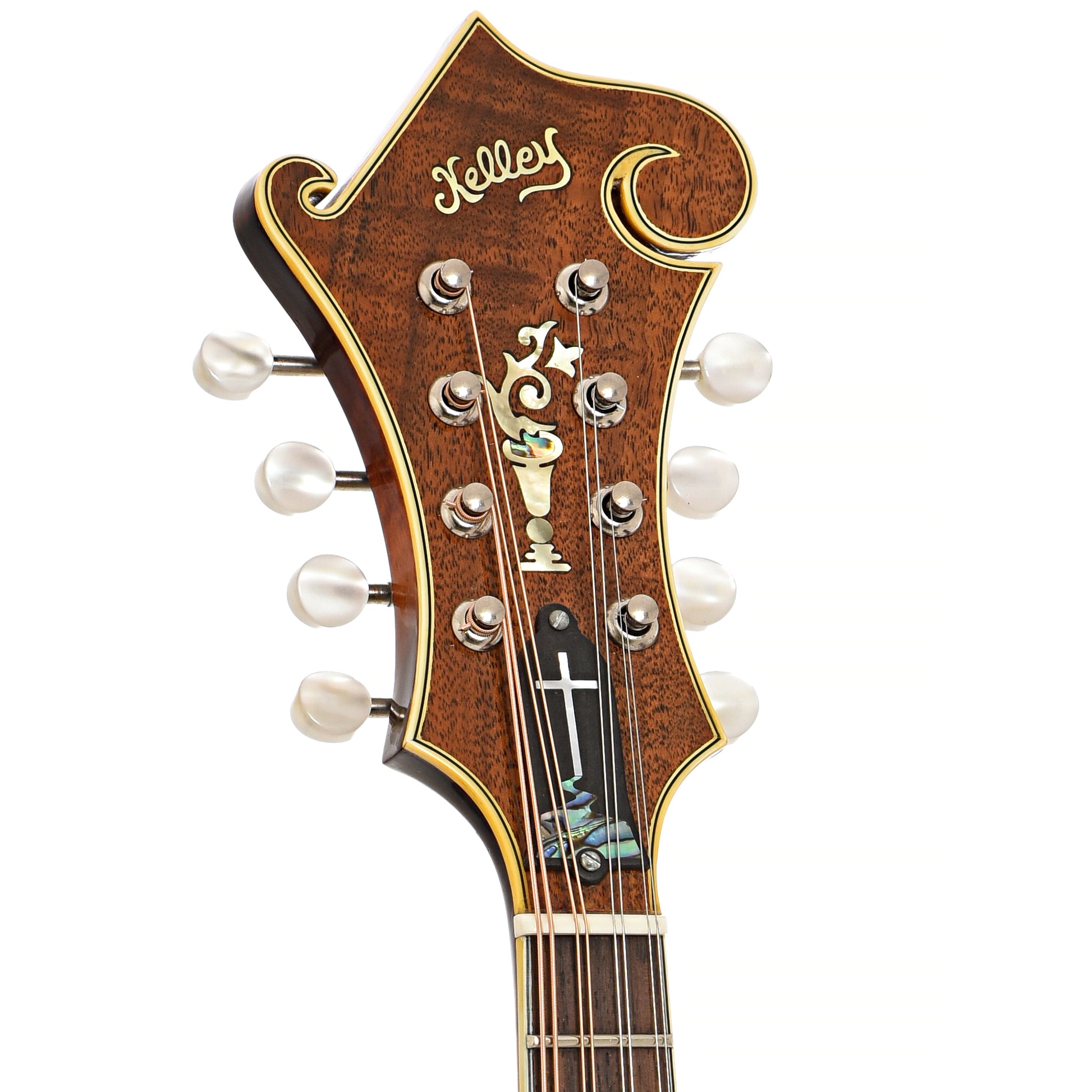 front headstock of Thomas "Skip" Kelley F-5 Mandolin (2013)