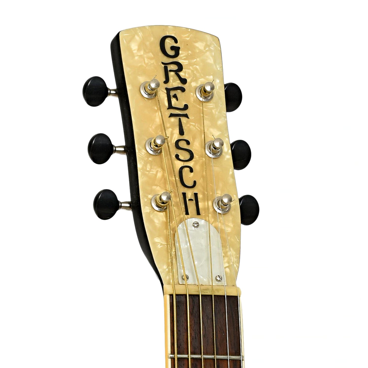 Headstock of Gretsch G9220 Bobtail Deluxe Resonator Guitar