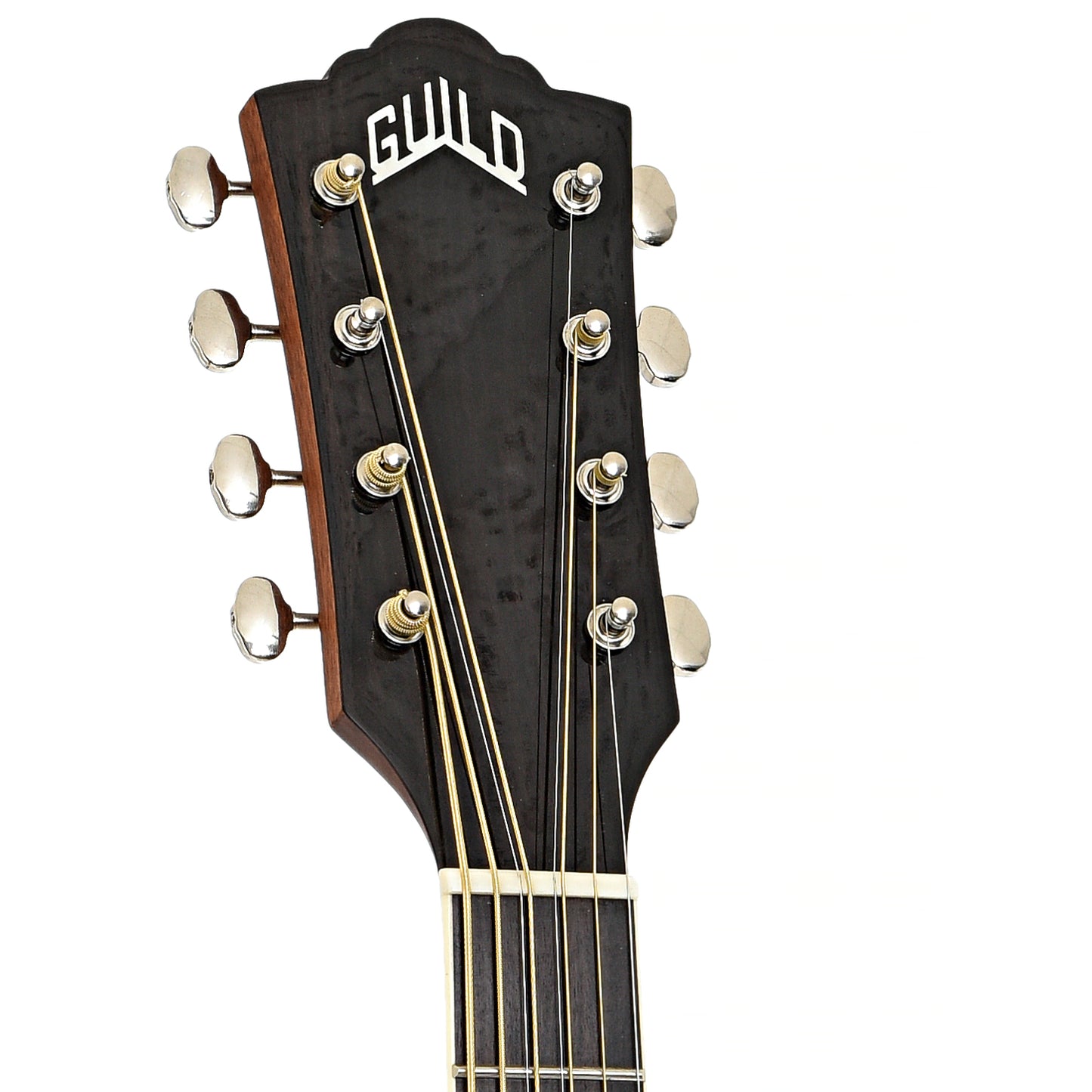 Headstock of Guild BT-258E Deluxe Baritone Guitar