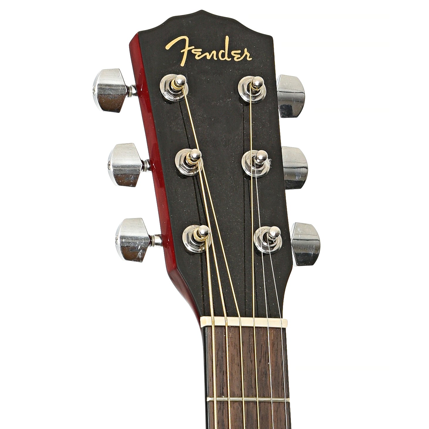 Front headstock of Fender CD-60SCE  ALL MAH CHERRY GC Acoustic-Electric Guitar (2017)