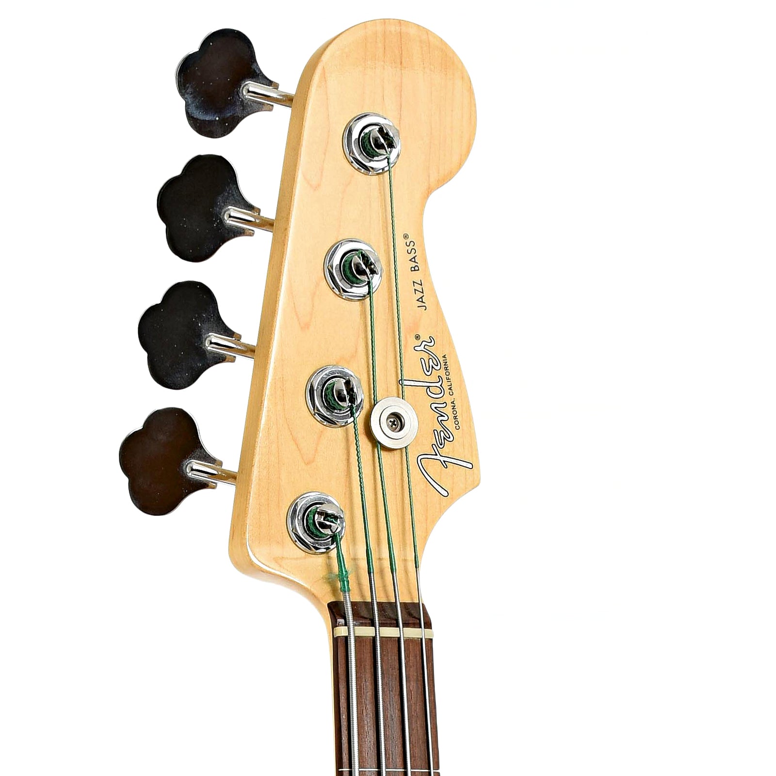 Headstock of Fender American Professional Fretless Jazz Bass