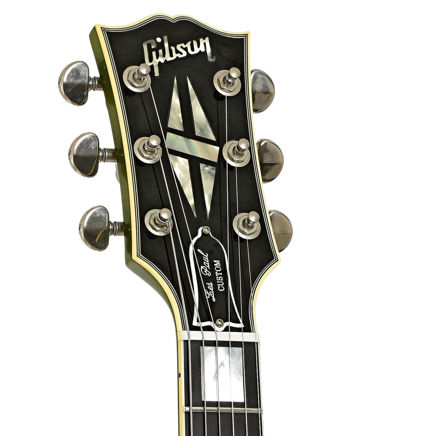 Headstock of Gibson Les Paul Custom '68 Reissue Electric Guitar