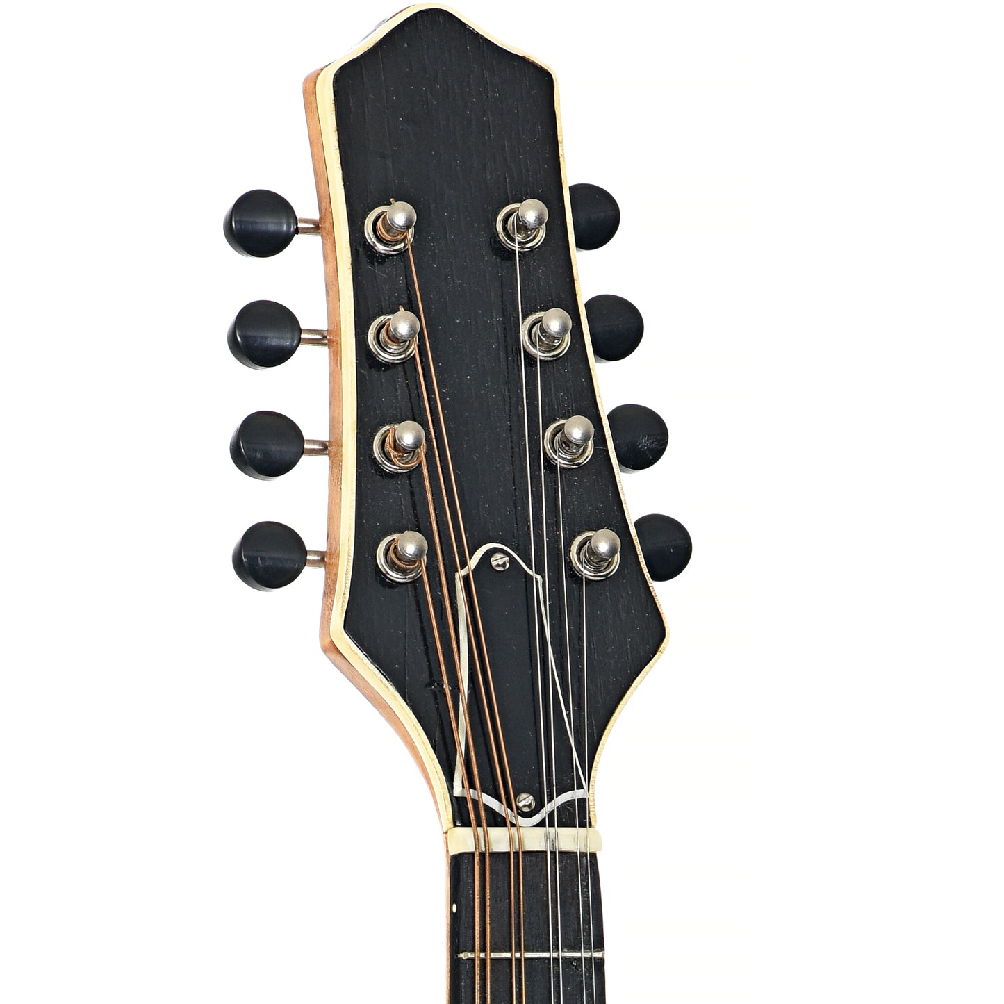 Front headstock of Jordan Buck A-Style Mandolin (2013)