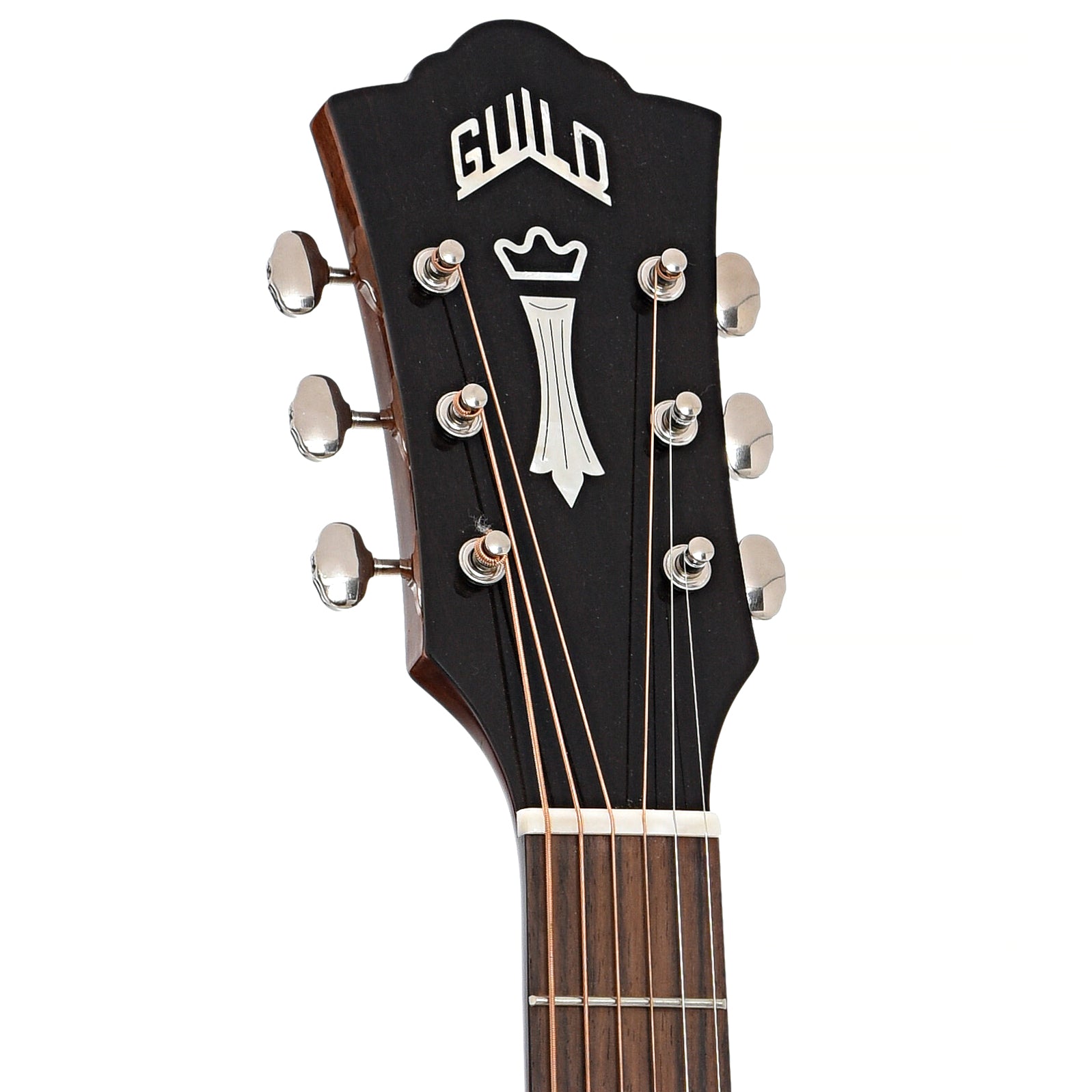 Front headstock of Guild Westerly Collection D-140 Acoustic Guitar