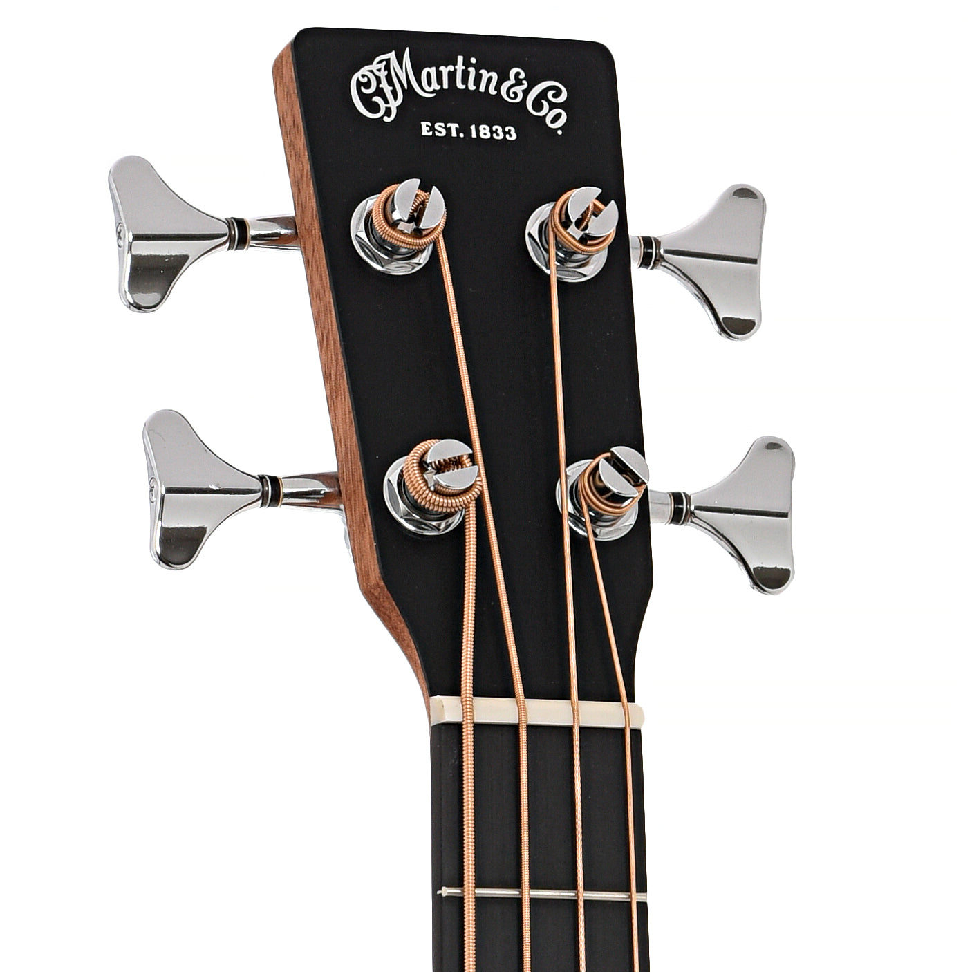 Front headstock of Martin DJR-10E Acoustic Bass 