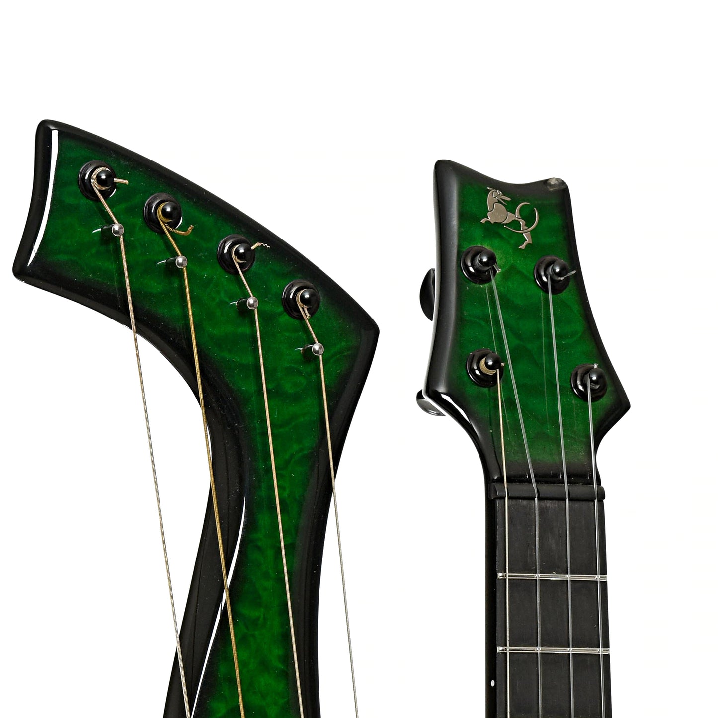 Headstock(s) of Emerald Synergy Harp Ukulele 