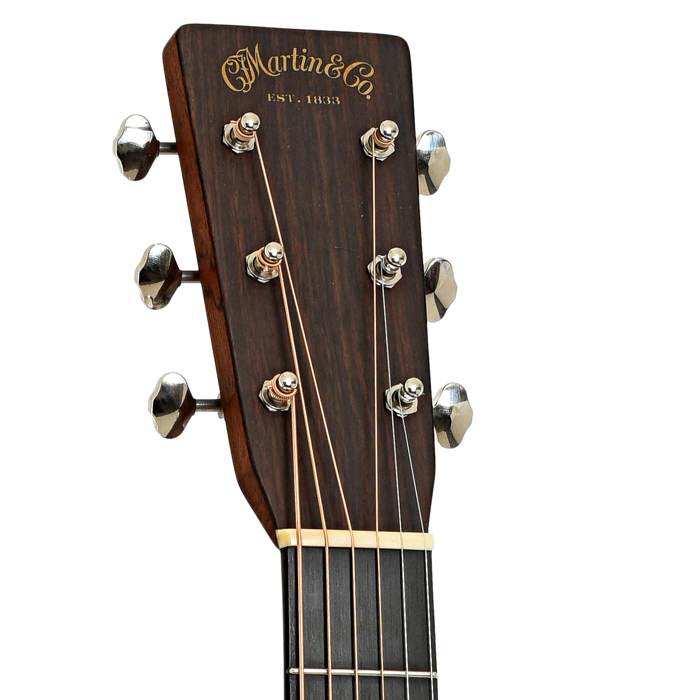 Headstock of Martin D-28 Marquis Sunburst Acoustic Guitar 