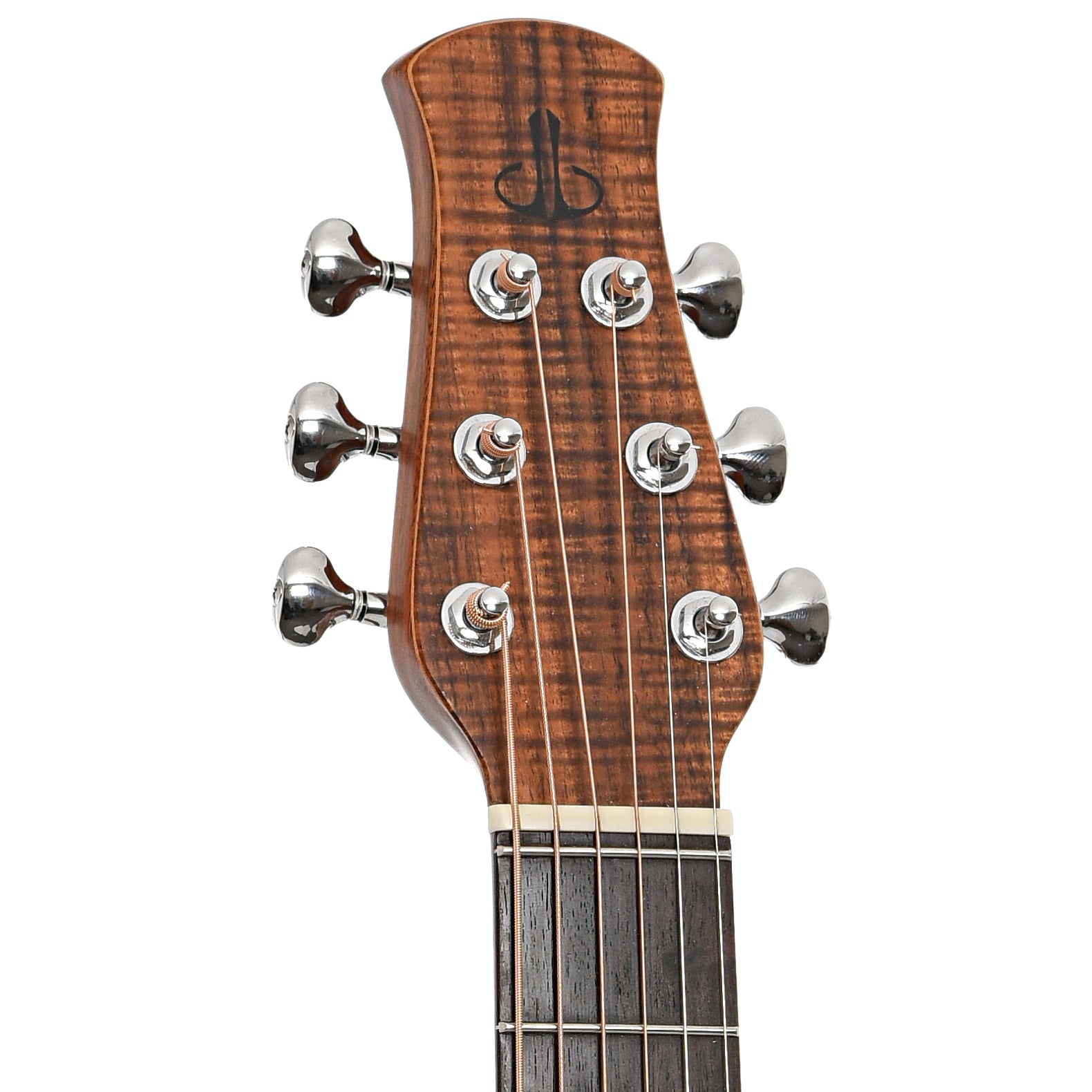 Front headstock of Daniel Brauchli Tasmania 3/4 Size Guitar (2015)