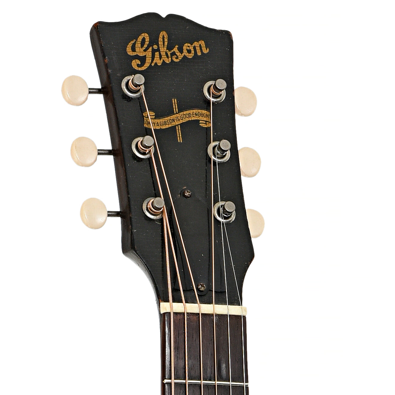 Headstock of Gibson L-50 Banner Archtop Acoustic Guitar