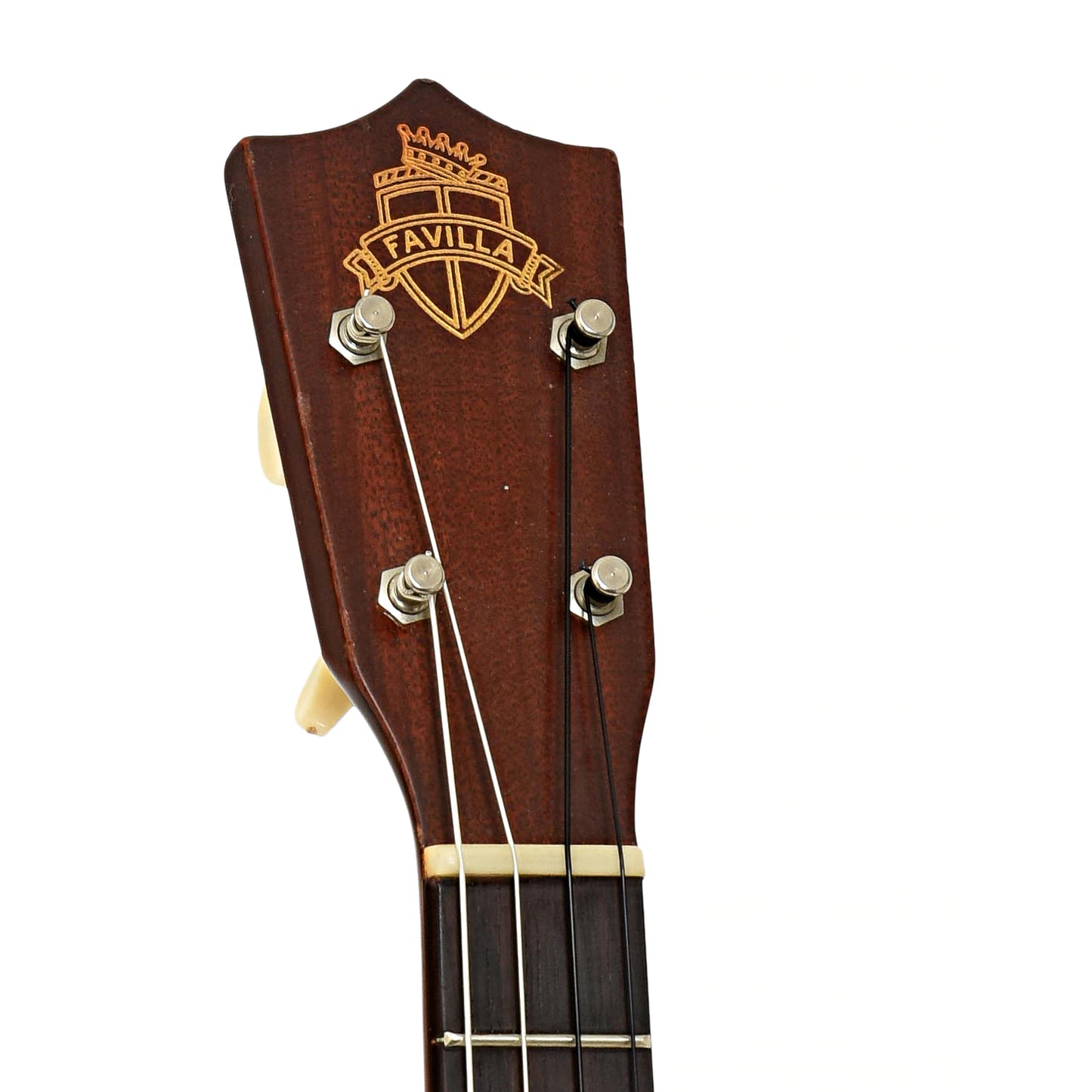 Headstock of Favilla B-2 Baritone Ukulele 