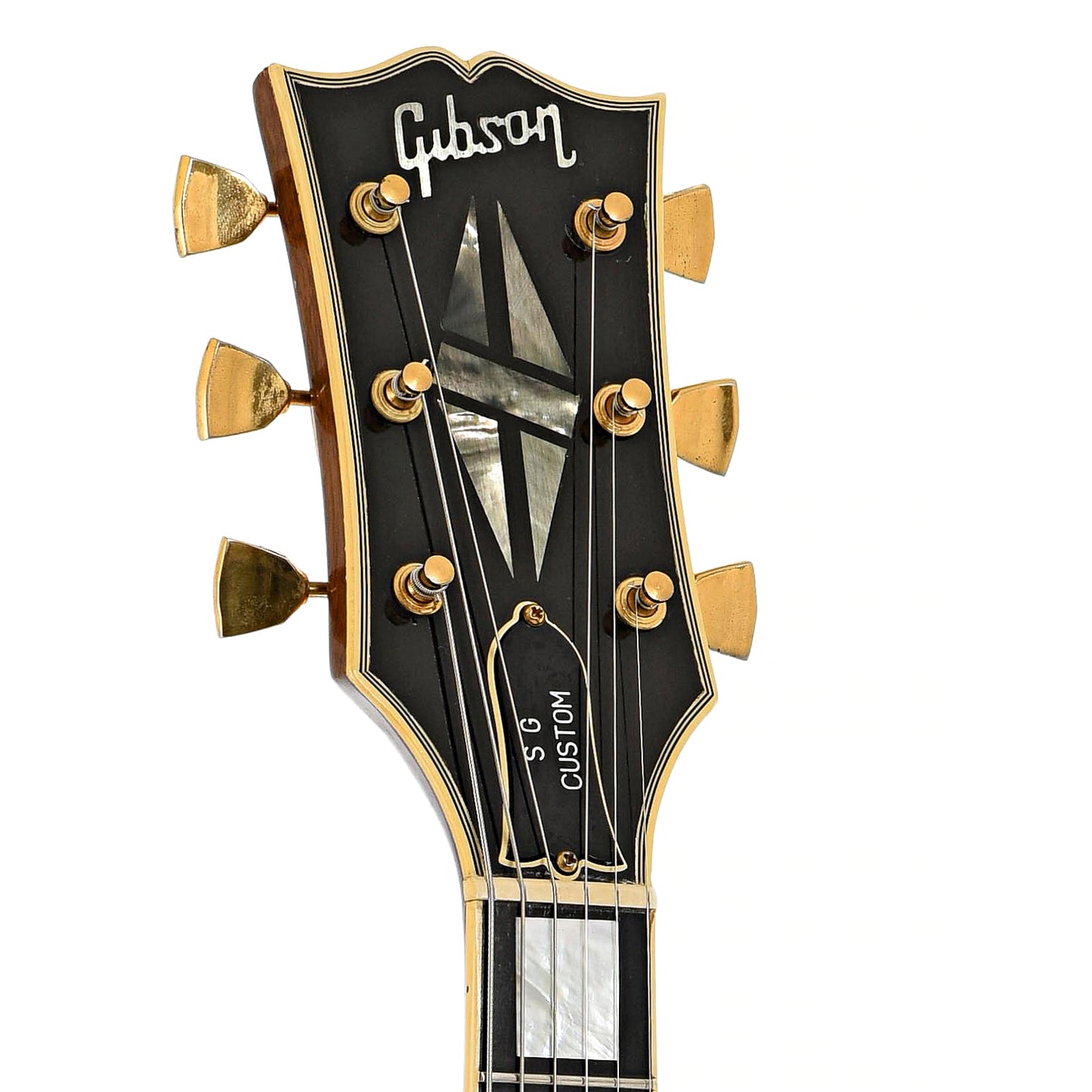 Headstock of Gibson SG Custom Electric Guitar