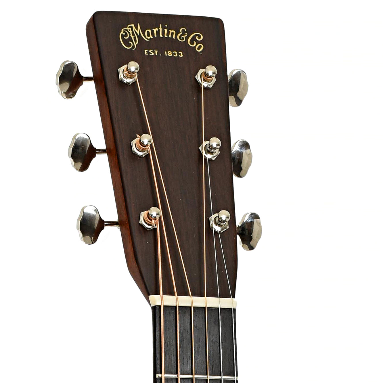 headstock of Martin D-28 Acoustic Guitar