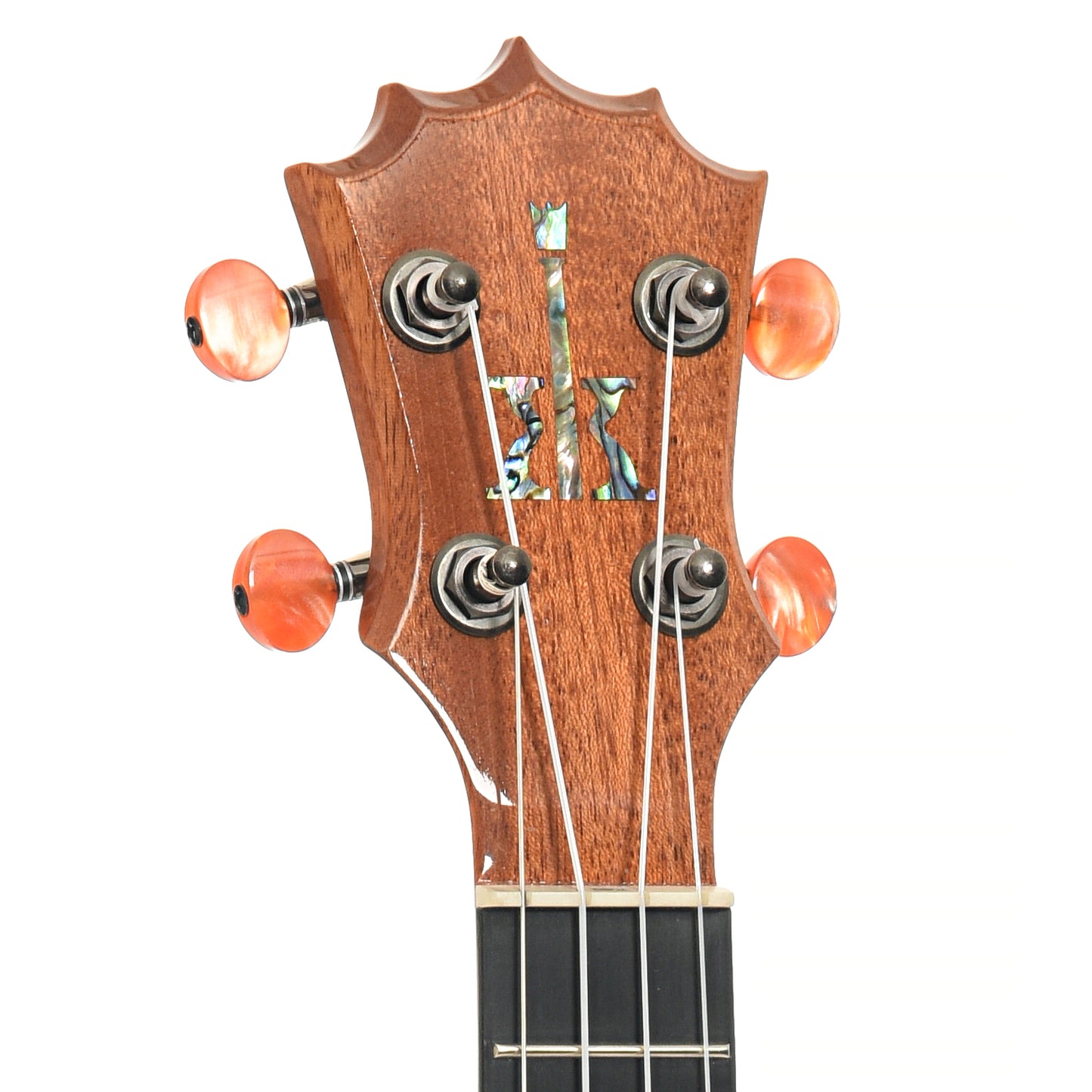 Front headstock of KoAloha KSM-00 Soprano Ukulele (2021)