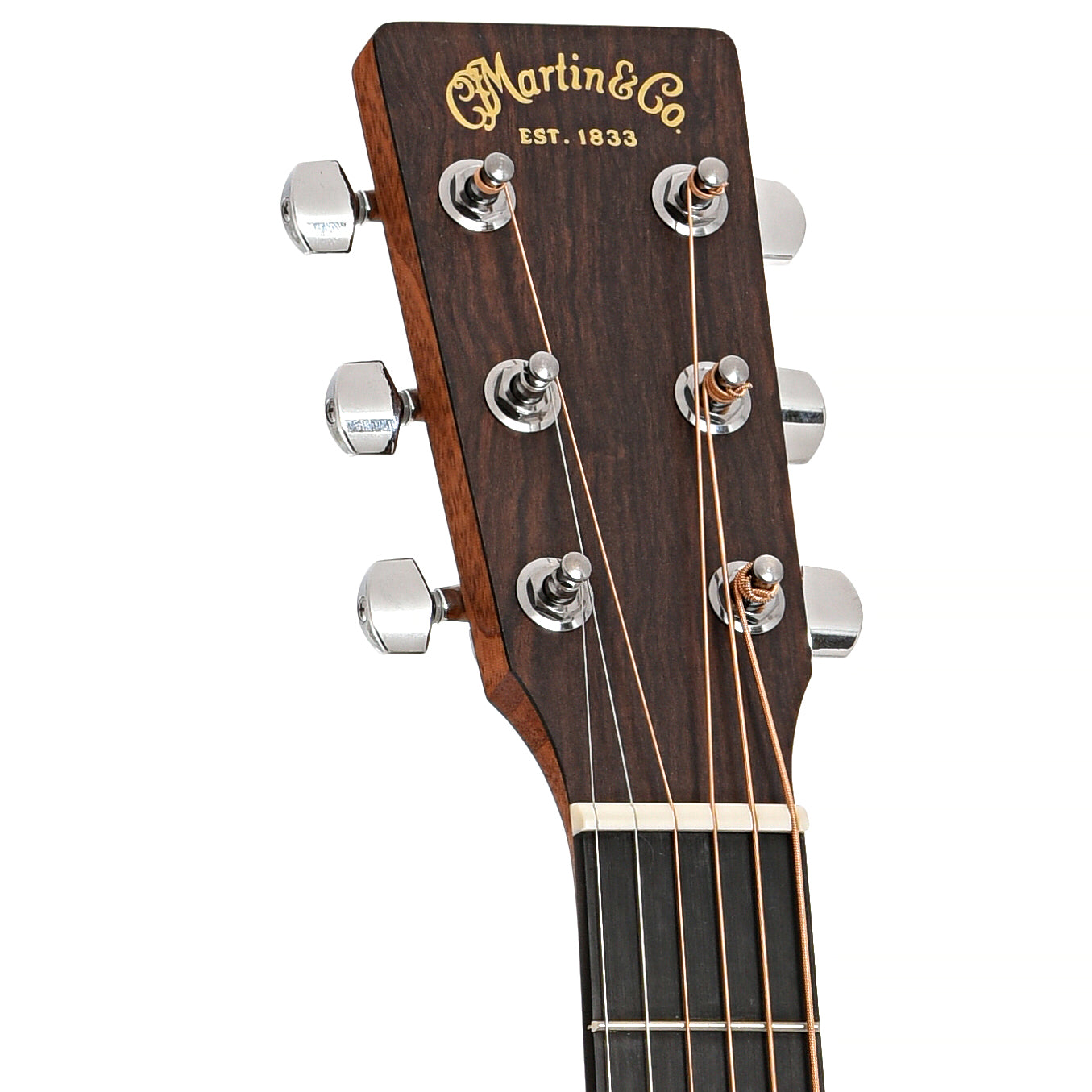 Front headstock of Martin GPC-13EL Ziricote Lefthanded Cutaway