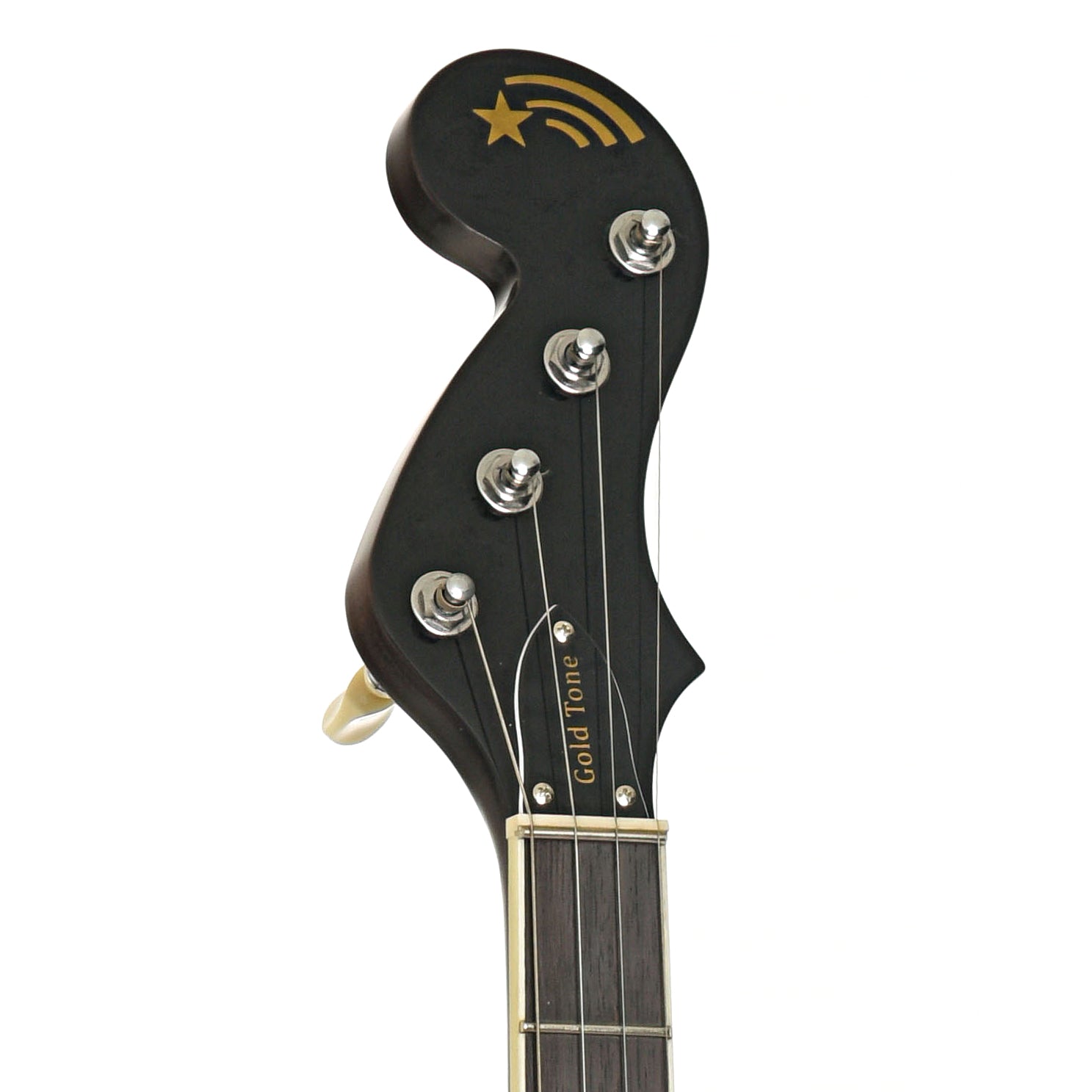 Front headstock of Gold Tone Banjola+ with Pickup