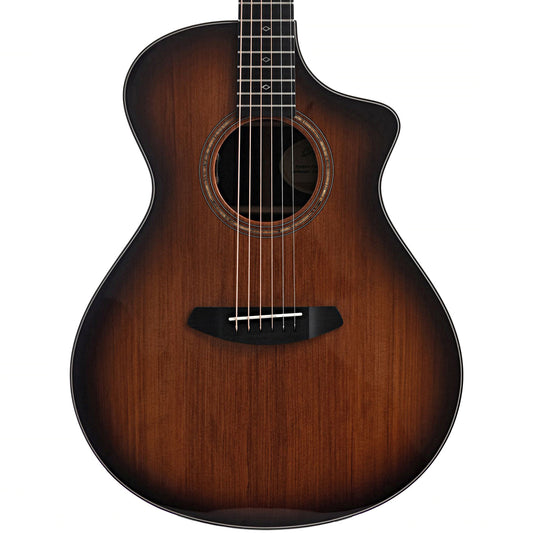 Front of Breedlove Premier Concert Edgeburst CE Redwood-EI Rosewood