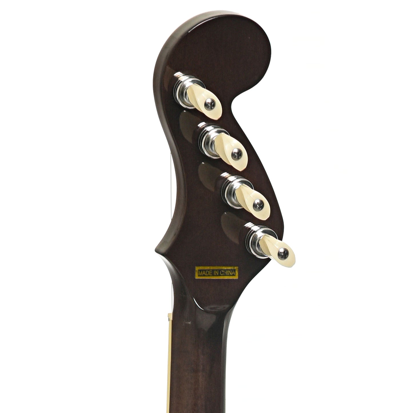 Back headstock of Gold Tone Banjola+ with Pickup