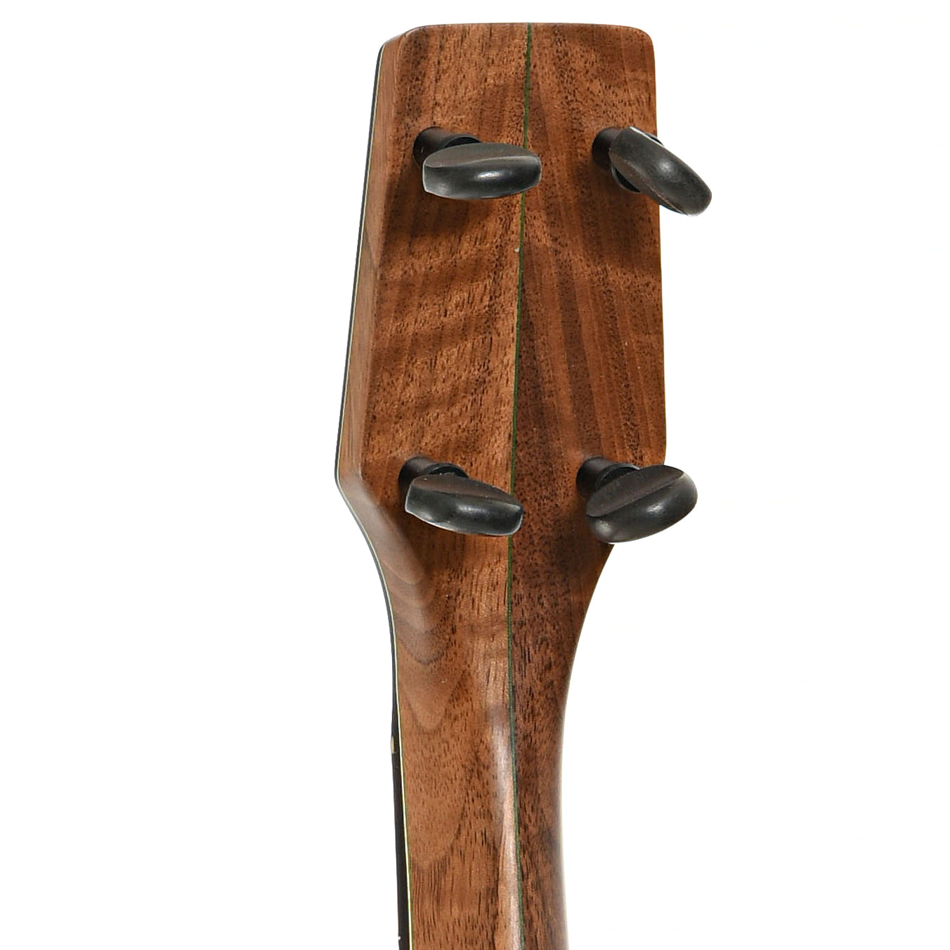 Back headstock of Chuck Lee Cottonwood Openback Banjo #862, 12" Rim, Dobson Tone Ring