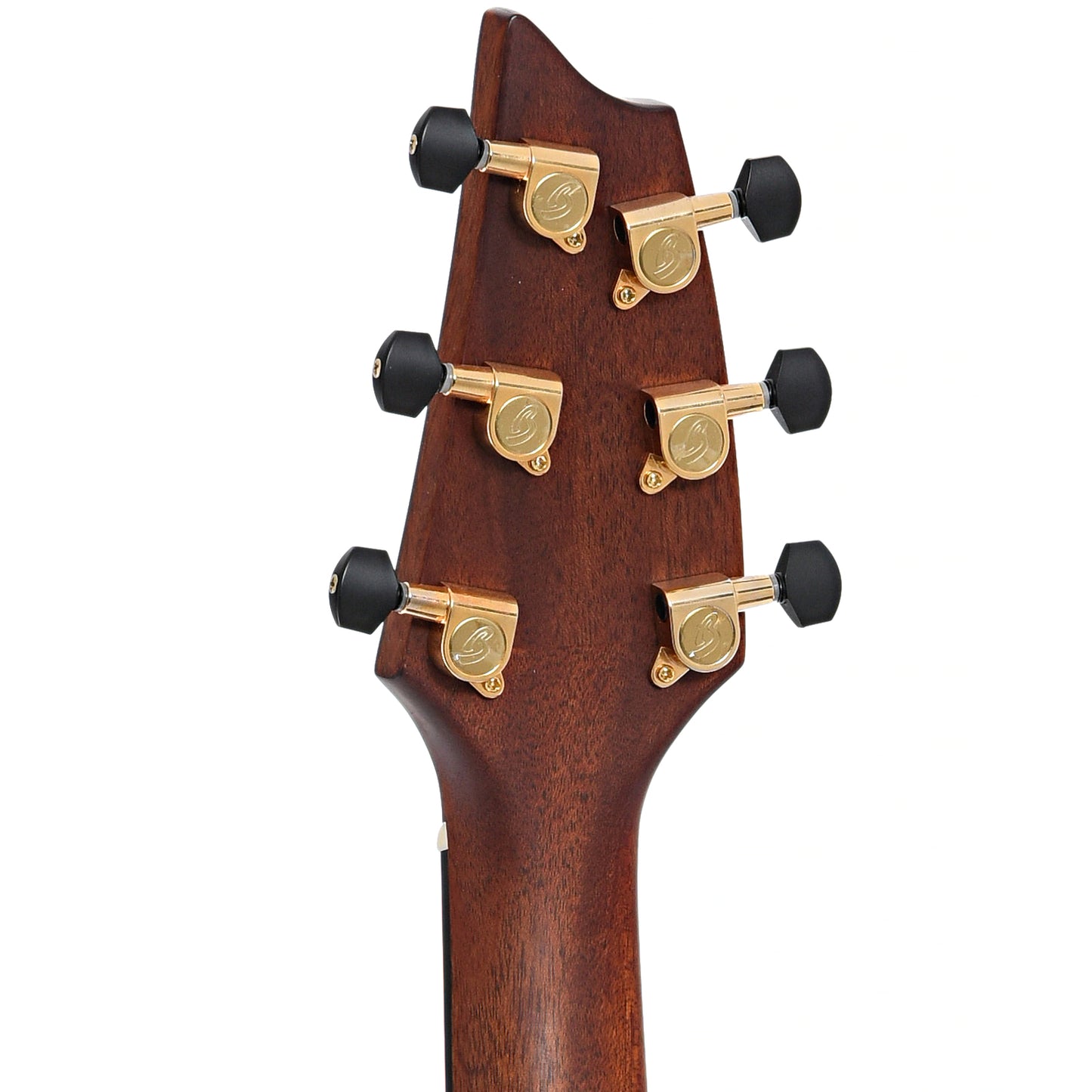 Back headstock of Breedlove Organic Solo Pro Concert Edgeburst CE Red Cedar-African Mahogany Acoustic-Electric Guitar (2022)