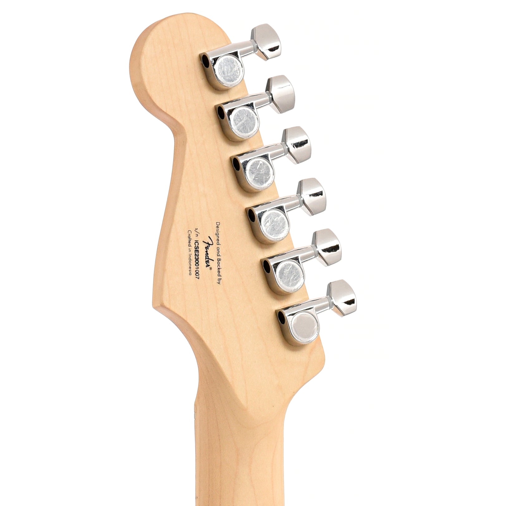 Back headstock of Squier Sonic Stratocaster HSS, Black