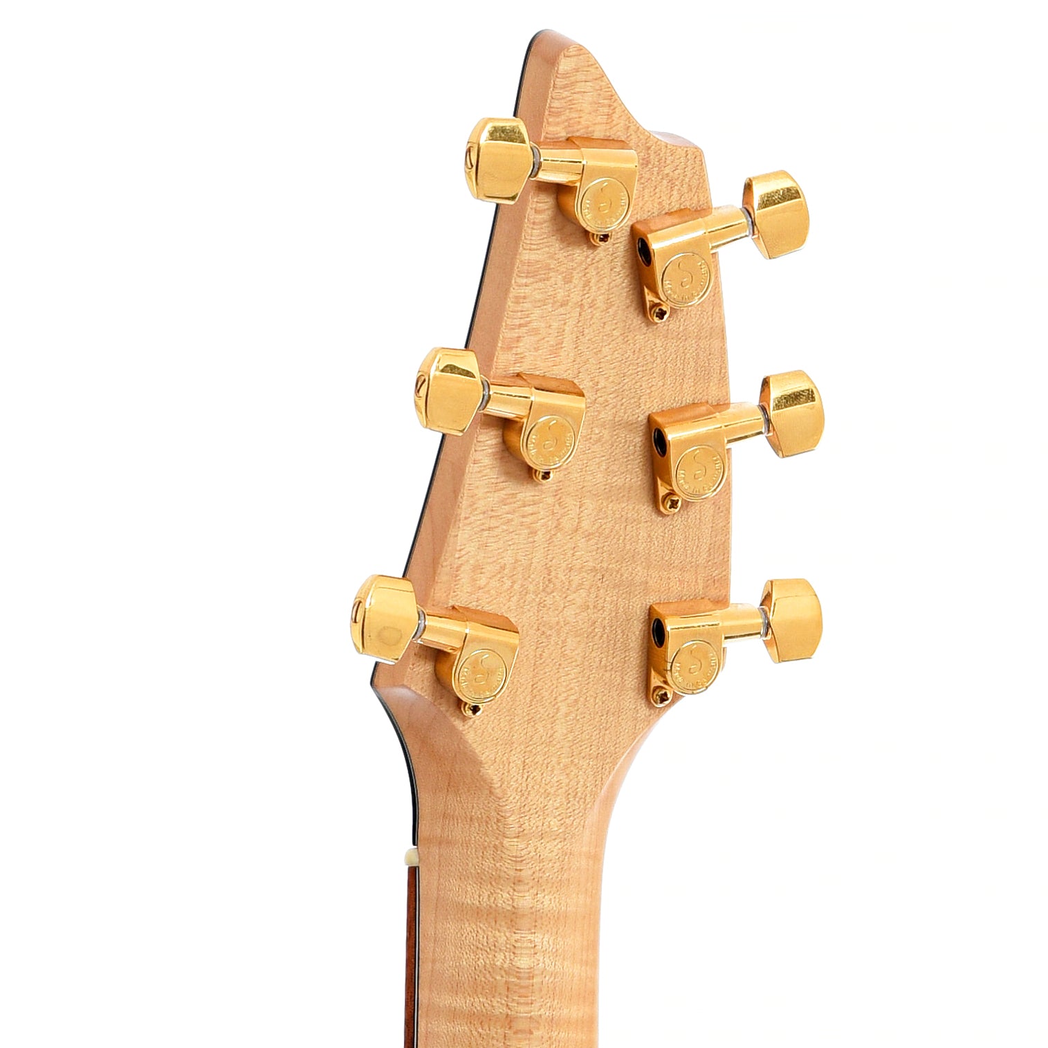 Back headstock of Breedlove Pacific Flamed Maple Acoustic Guitar (2003)