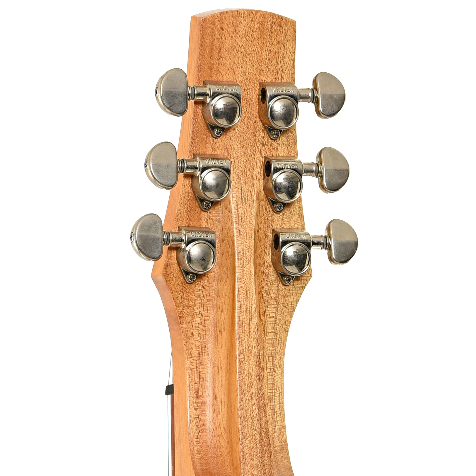 Back headstock of Cole Clark VL2P Violap Hawaiian Guitar (2010)