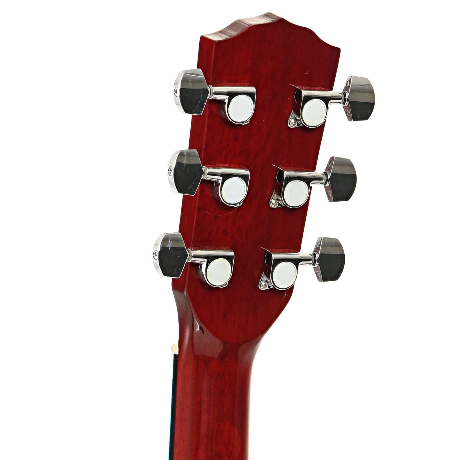 Back headstock of Fender CD-60SCE  ALL MAH CHERRY GC Acoustic-Electric Guitar (2017)