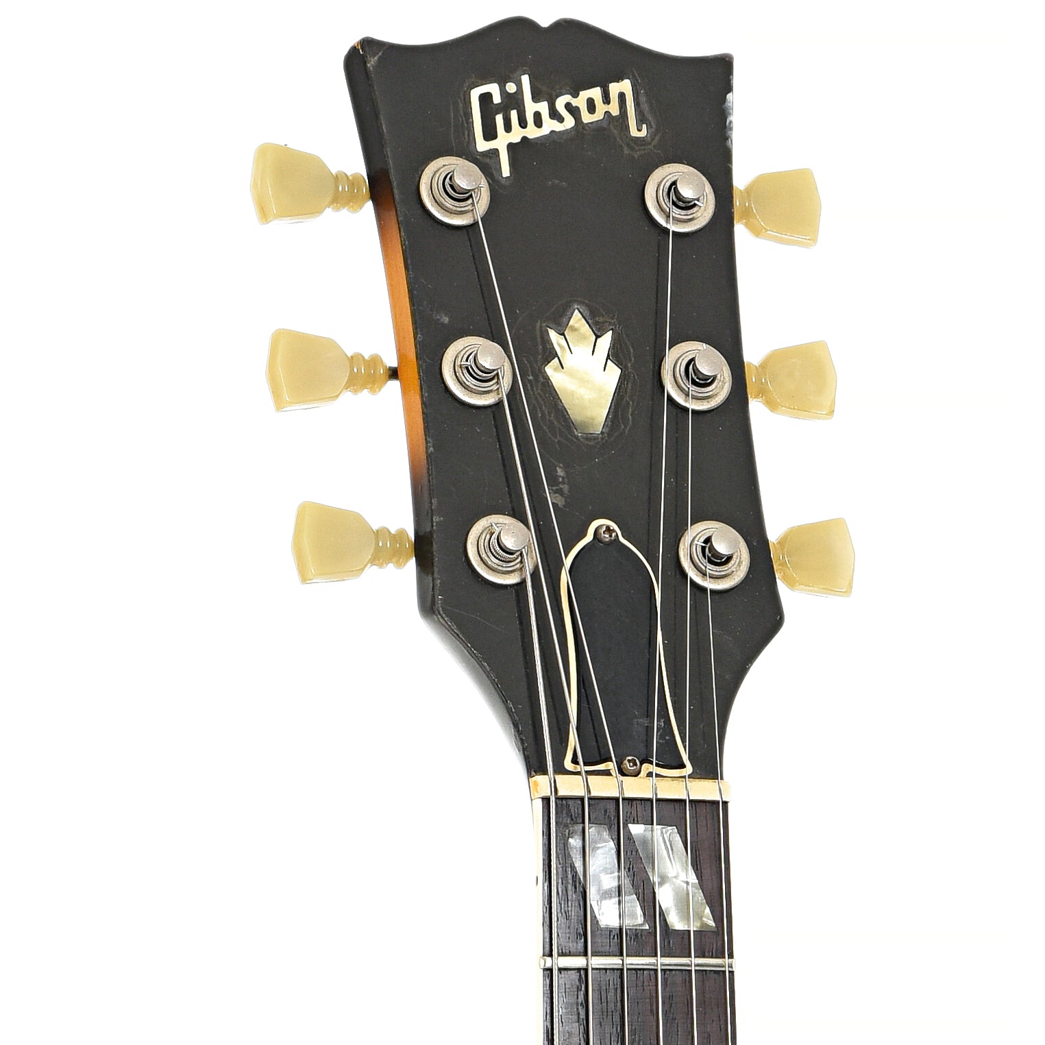 Front headstock of Gibson ES-175T Hollowbody Electric Guitar (1976)