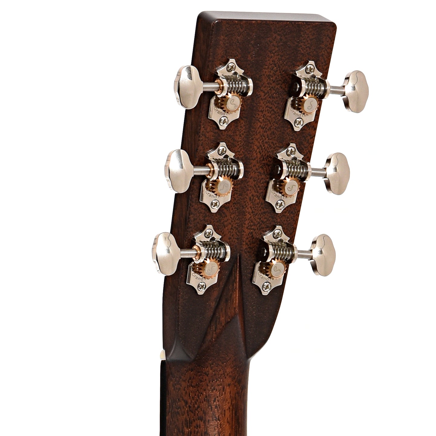 Back headstock of Bourgeois Professional Series Vintage OO Acoustic 