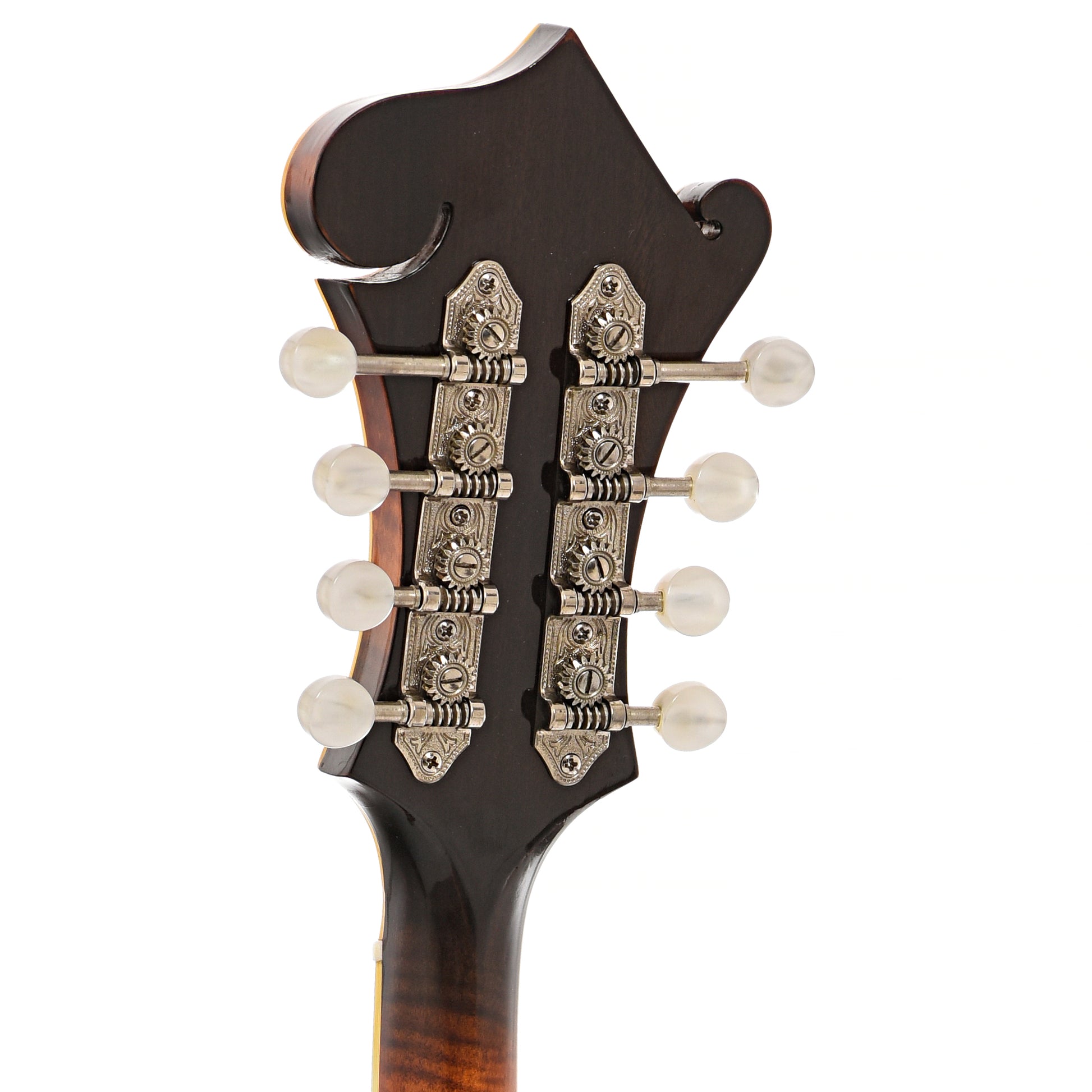 Back headstock of Thomas "Skip" Kelley F-5 Mandolin (2013)