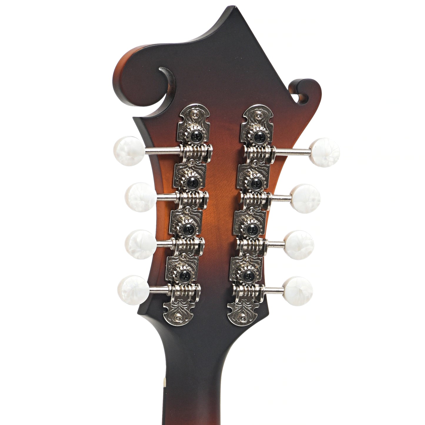 Back headstock of Eastman MD314E-SB Mandolin, Sunburst