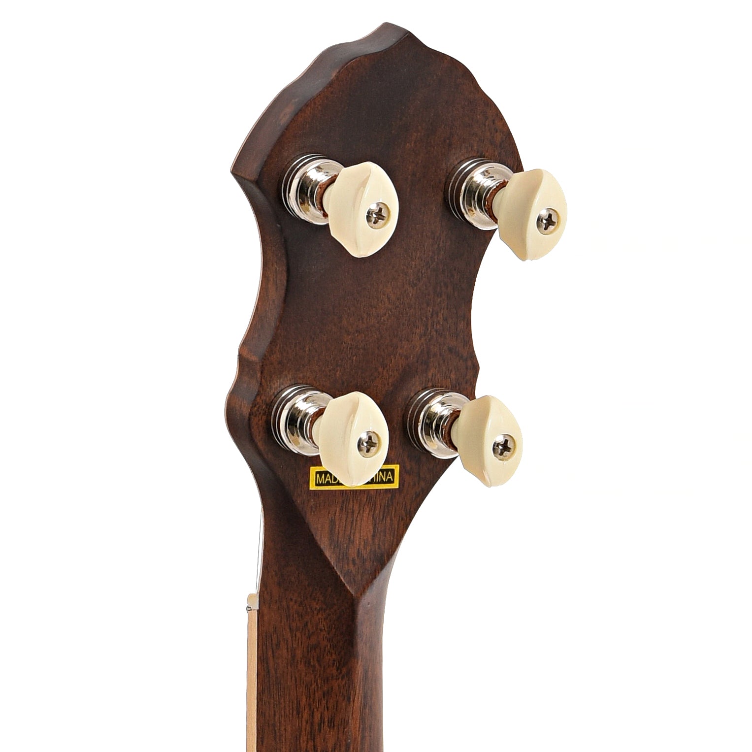 Back headstock of Gold Tone HM-100 High Moon A-Scale Openback Banjo