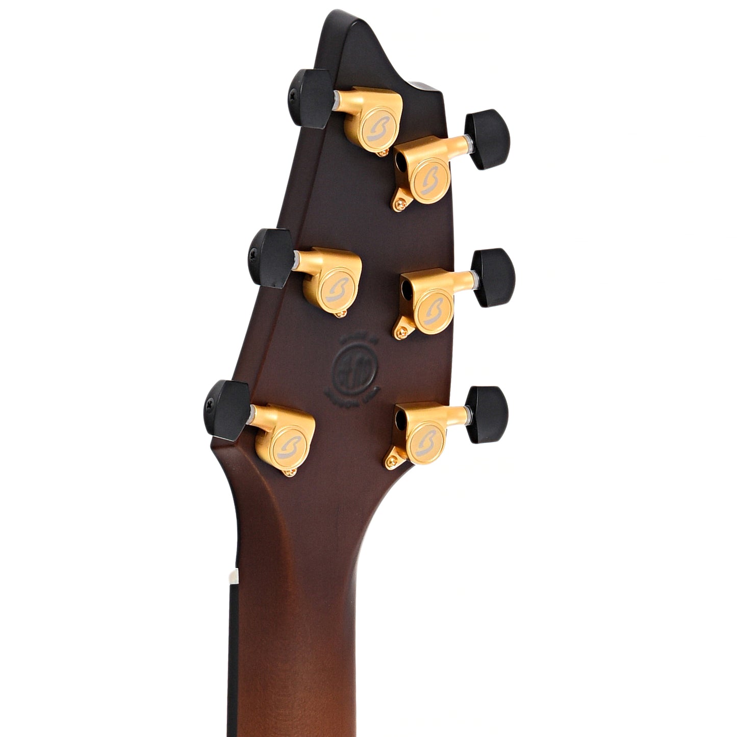 Back headstock of Breedlove Oregon Concert Sahara CE Myrtlewood-Myrtlewood Limited Edition Acoustic Guitar