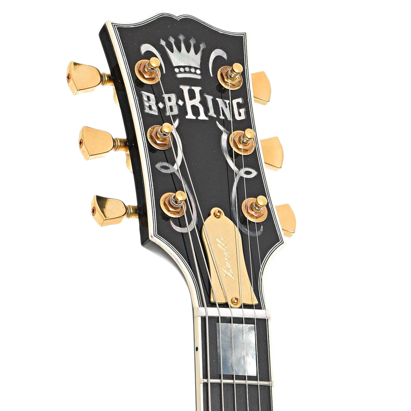 Front headstock of Gibson Lucille Hollowbody Electric Guitar (2009)