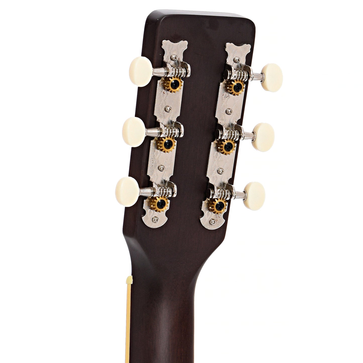 Back headstock of Gretsch Jim Dandy Parlor Acoustic Guitar, Rex Burst