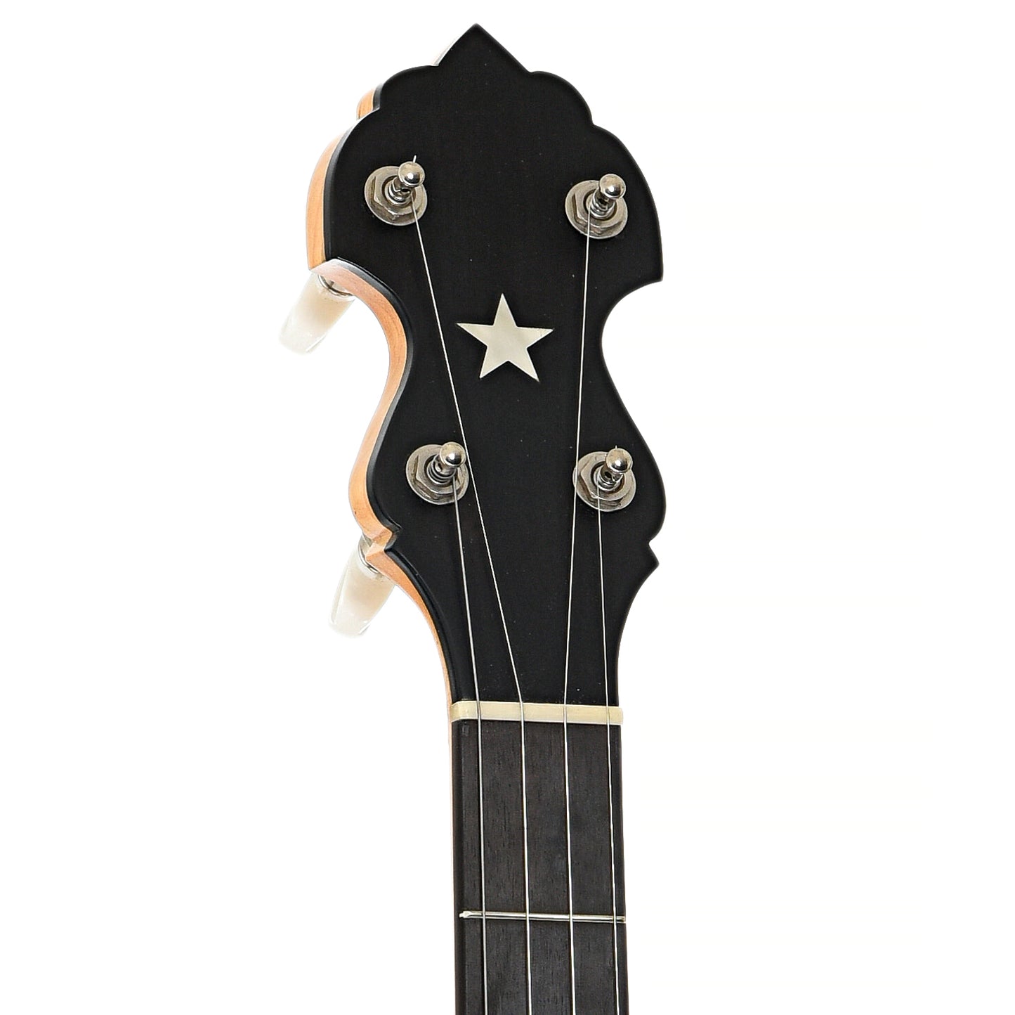 Front headstock of Bart Reiter Special Open Back  Banjo (2003)