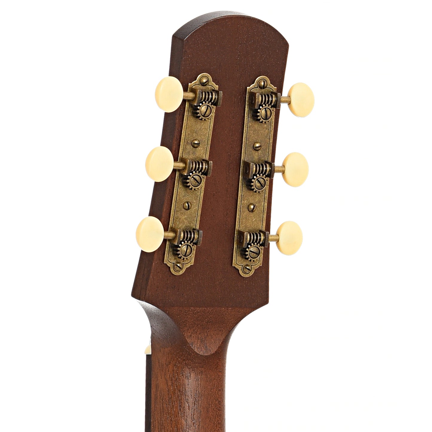 Back headstock of Iris Guitar Company AB Natural Small Jumbo Acoustic Guitar (2022)