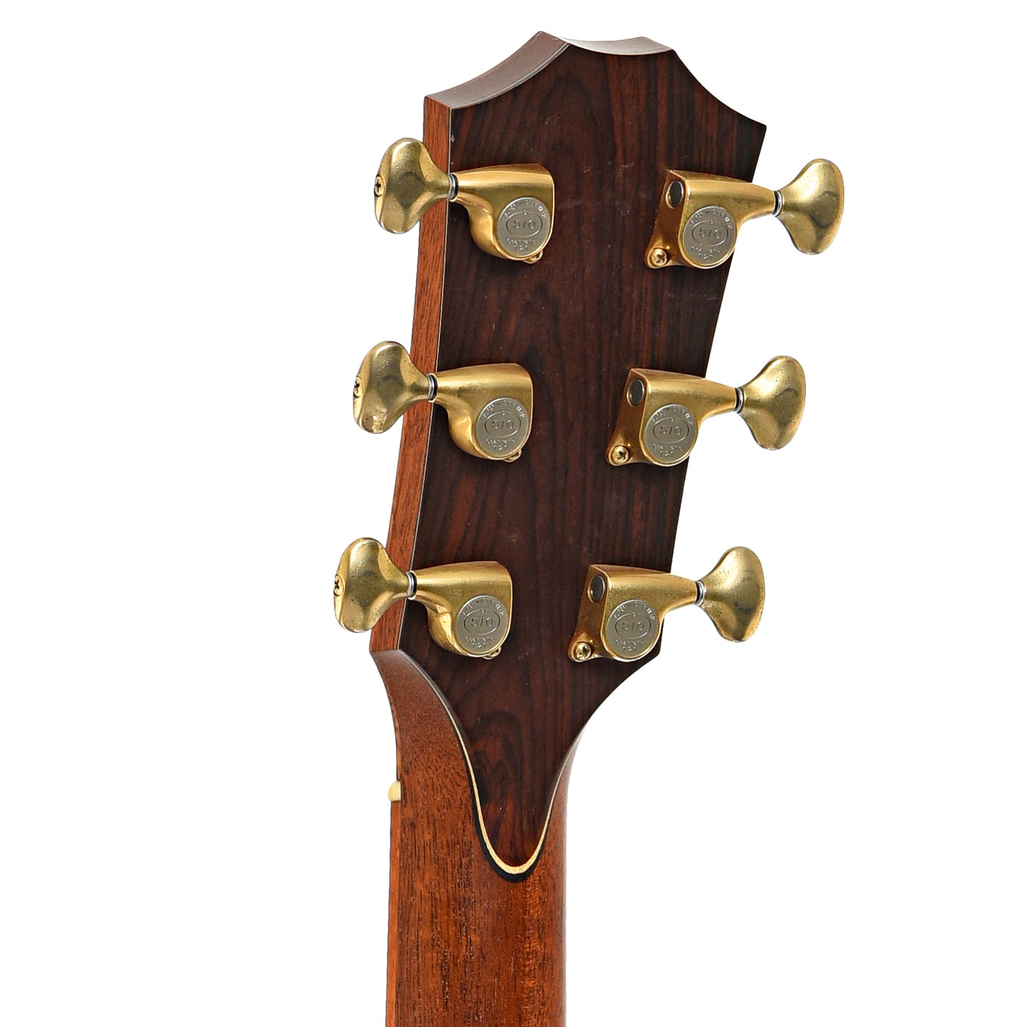 Back headstock of Taylor Cocobolo GA Acoustic-Electric Guitar (2008)