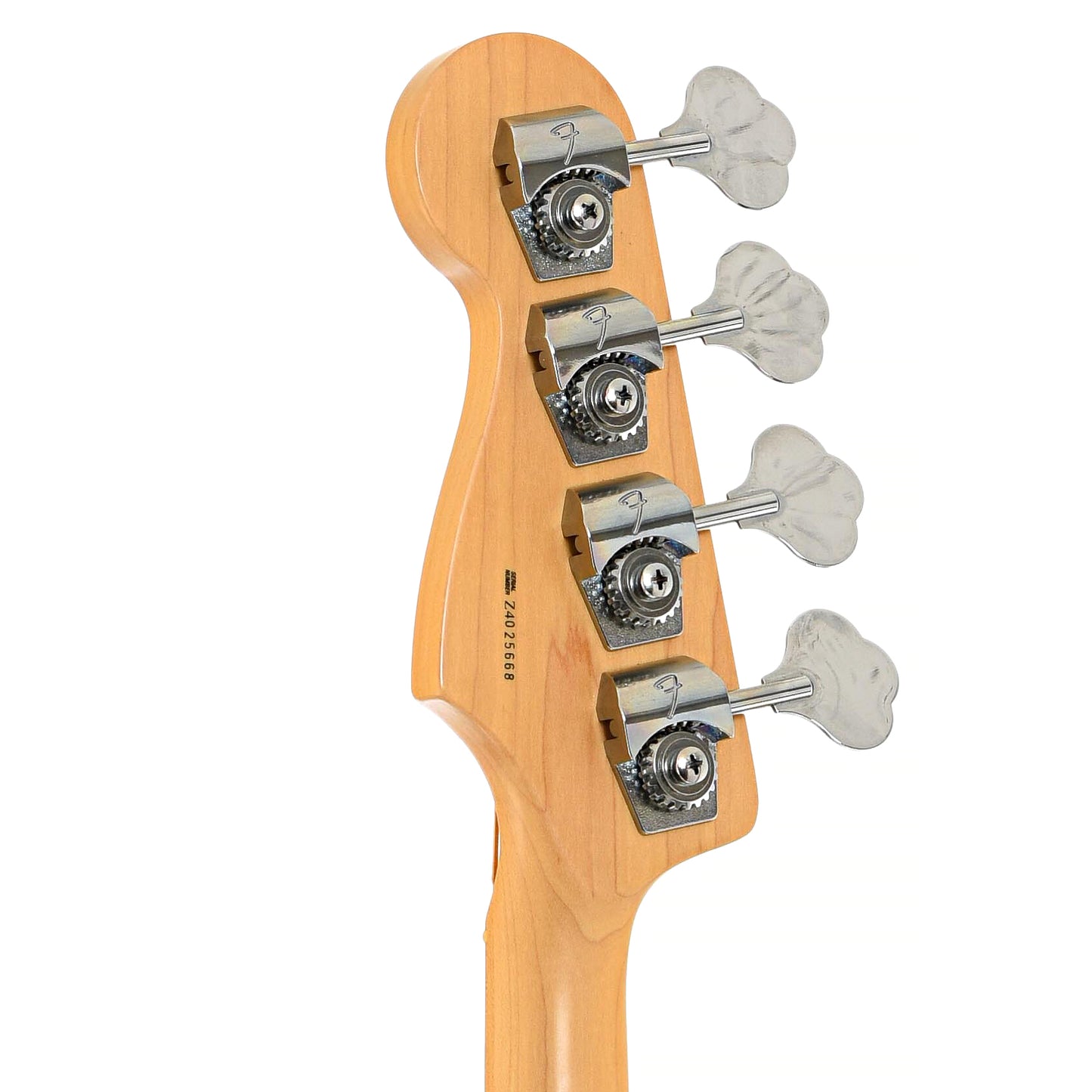 Back headstock of Fender American Series Jazz Bass (2004)