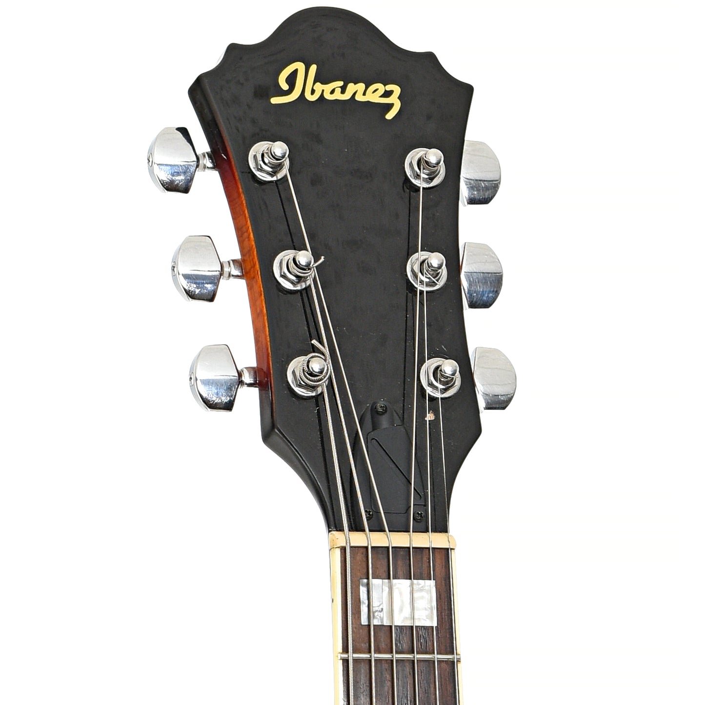 Front headstock of Ibanez SGE-220-VS Acoustic Guitar