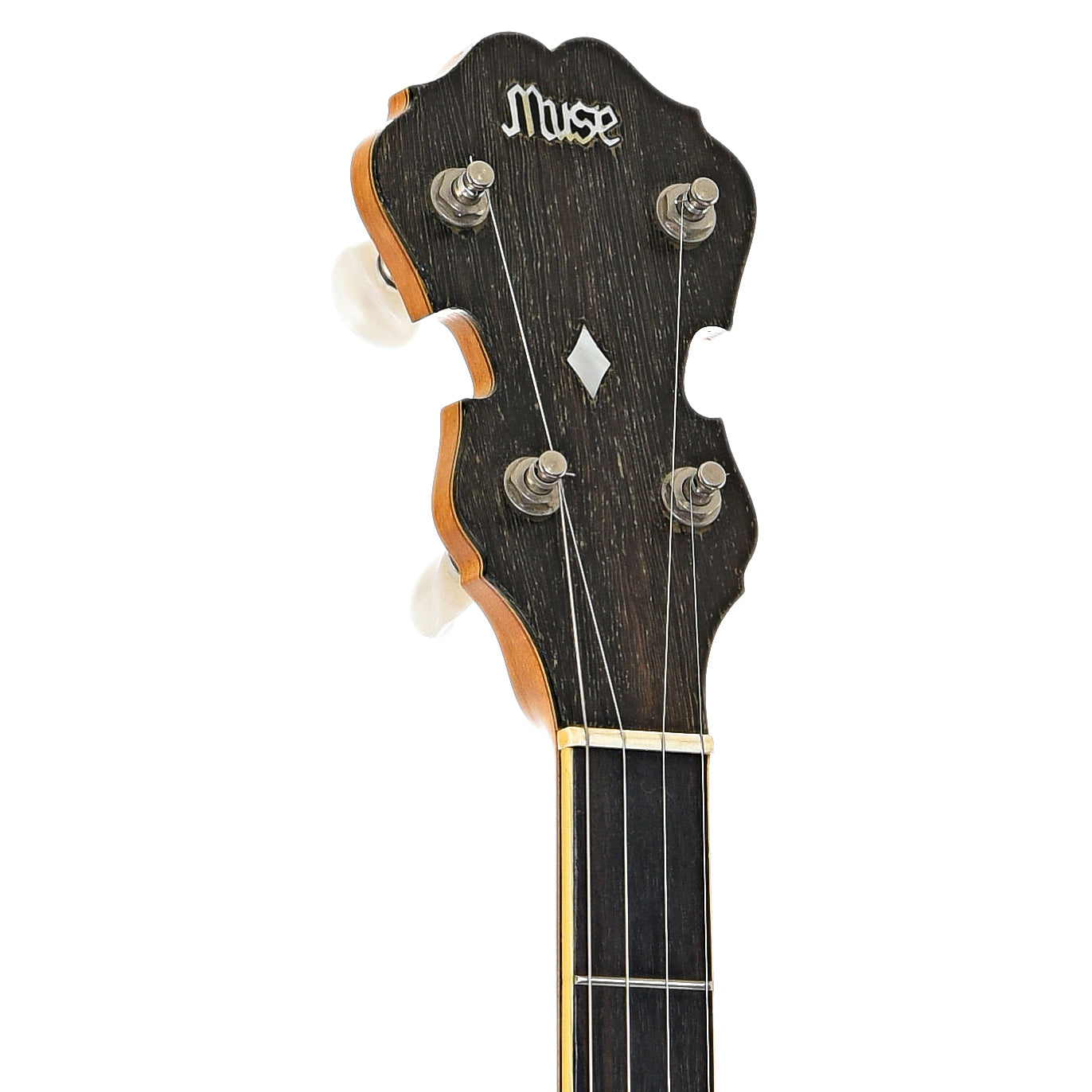 Front headstock of Muse Style No.5 Extra long Neck Banjo (mid 1960's)