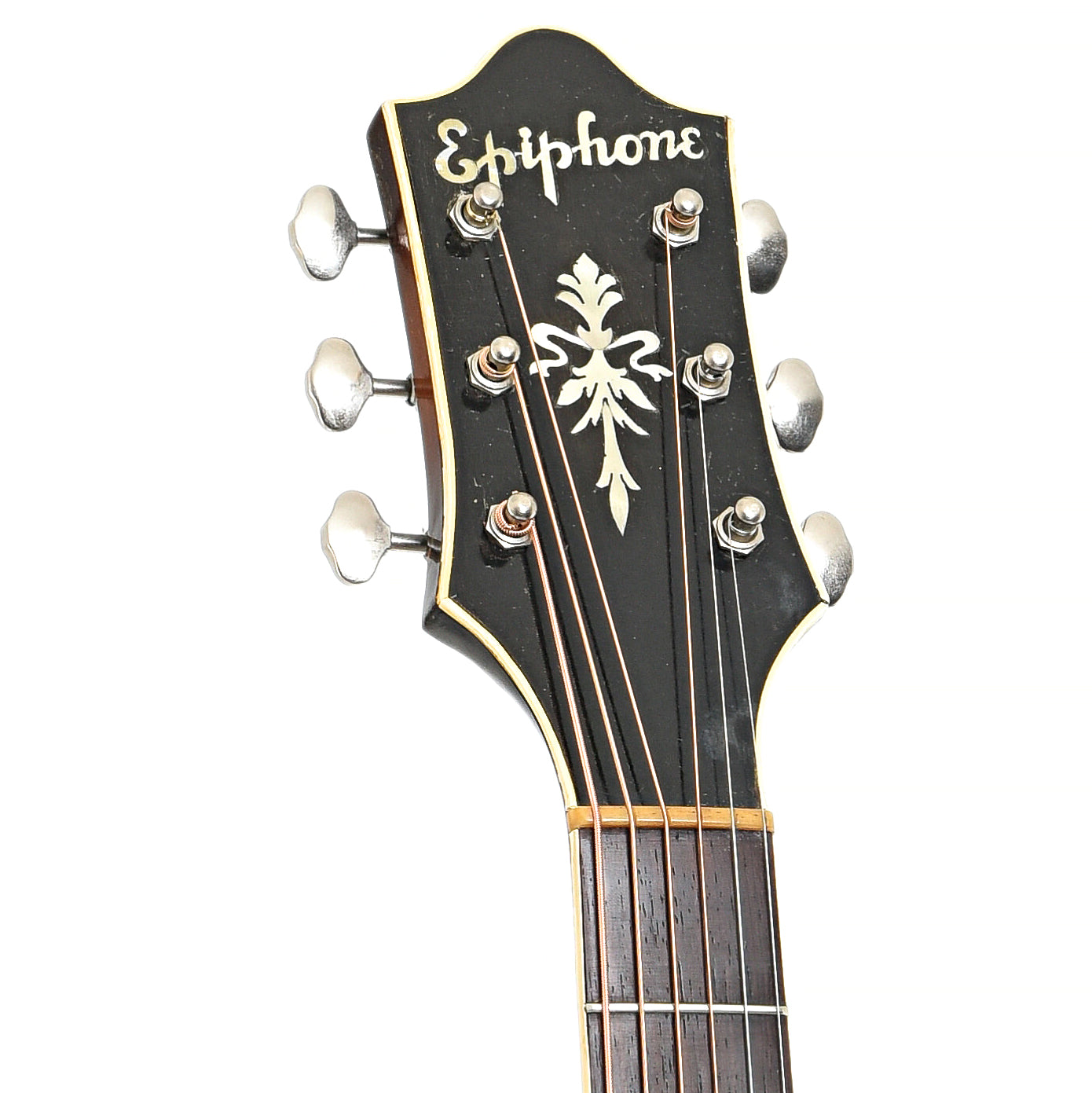 Front headstock of Epiphone Triumph Archtop Guitar (1937)