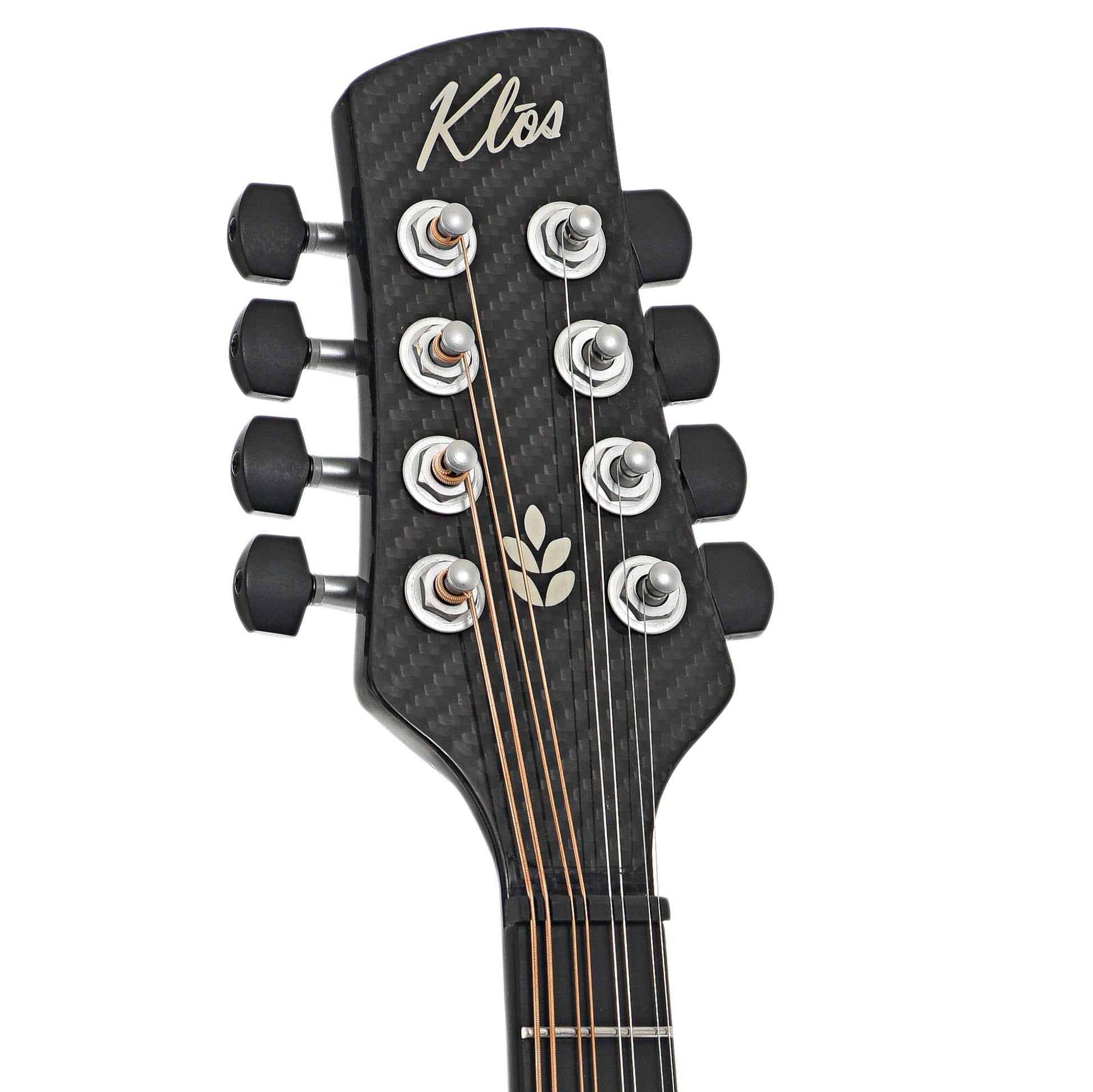 Front headstock of KLOS B-Stock Carbon Fiber Acoustic-Electric Mandolin A-Style