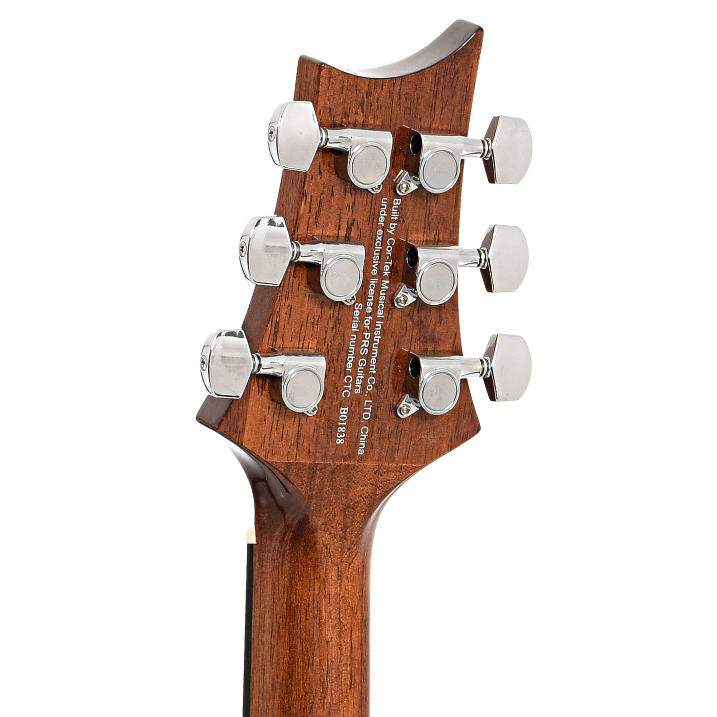 Back headstock of PRS Se A40E Angelus Cutaway Acoustic Guitar