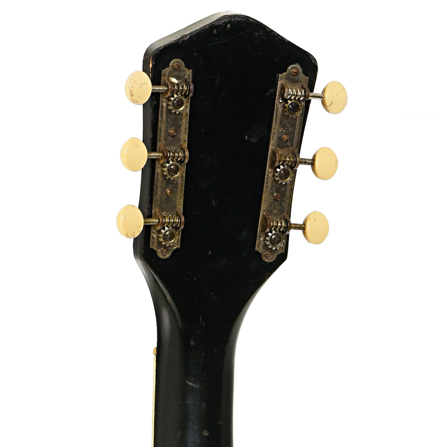 Back  headstock of Harmony H956 Montclair Archtop Acoustic Guitar (1950s)