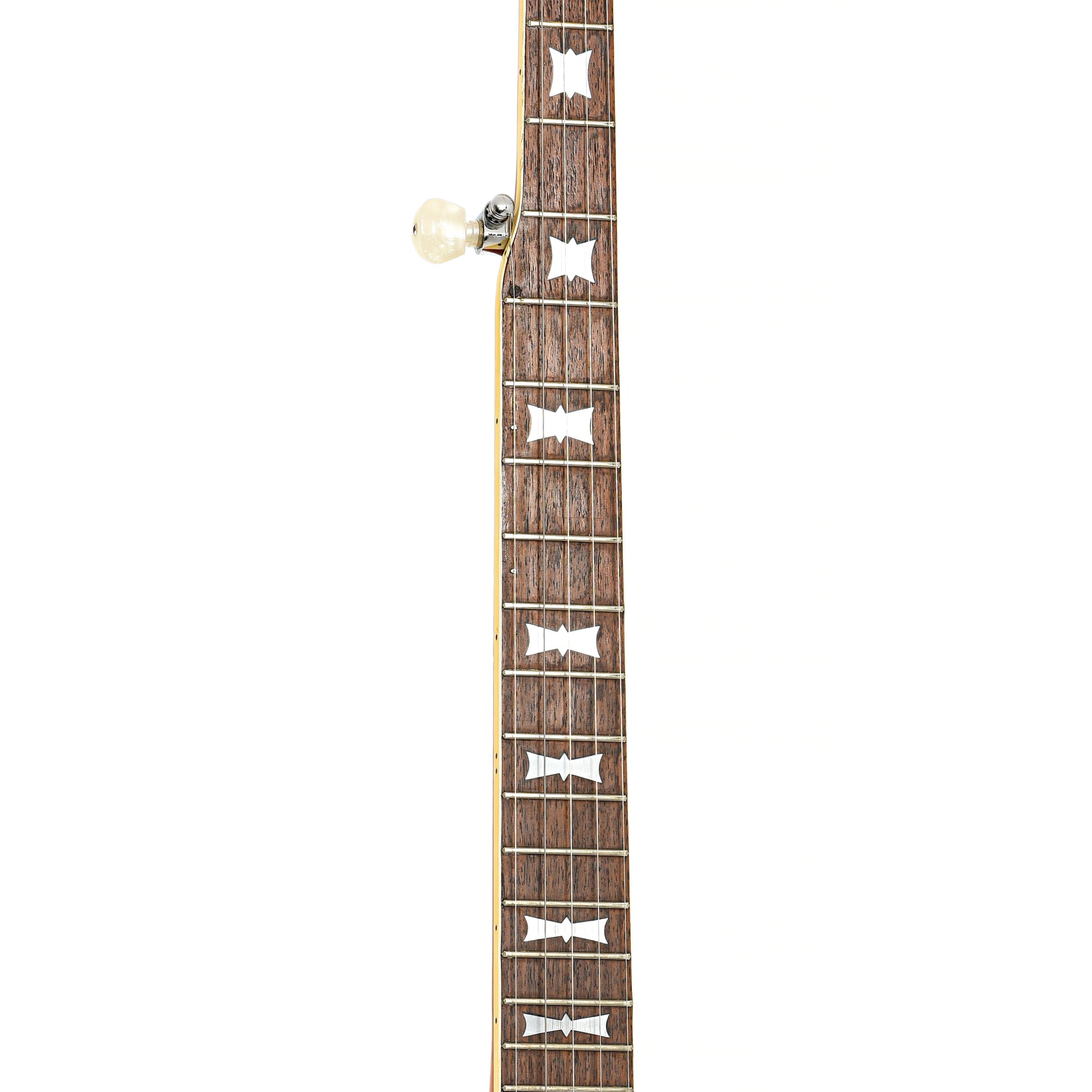Fretboard of Aria Bow Tie Resonator Banjo