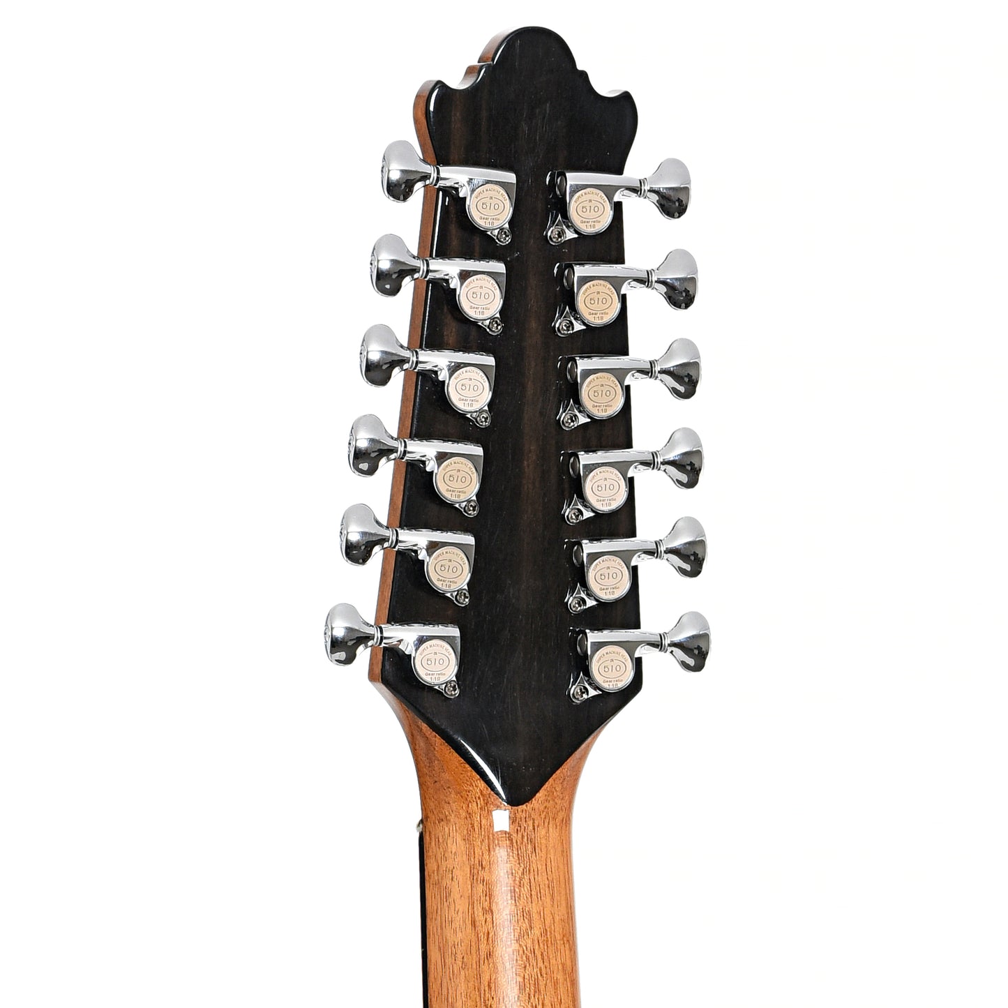 Back headstock of Goodman 12-String Dreadnought Acoustic Guitar