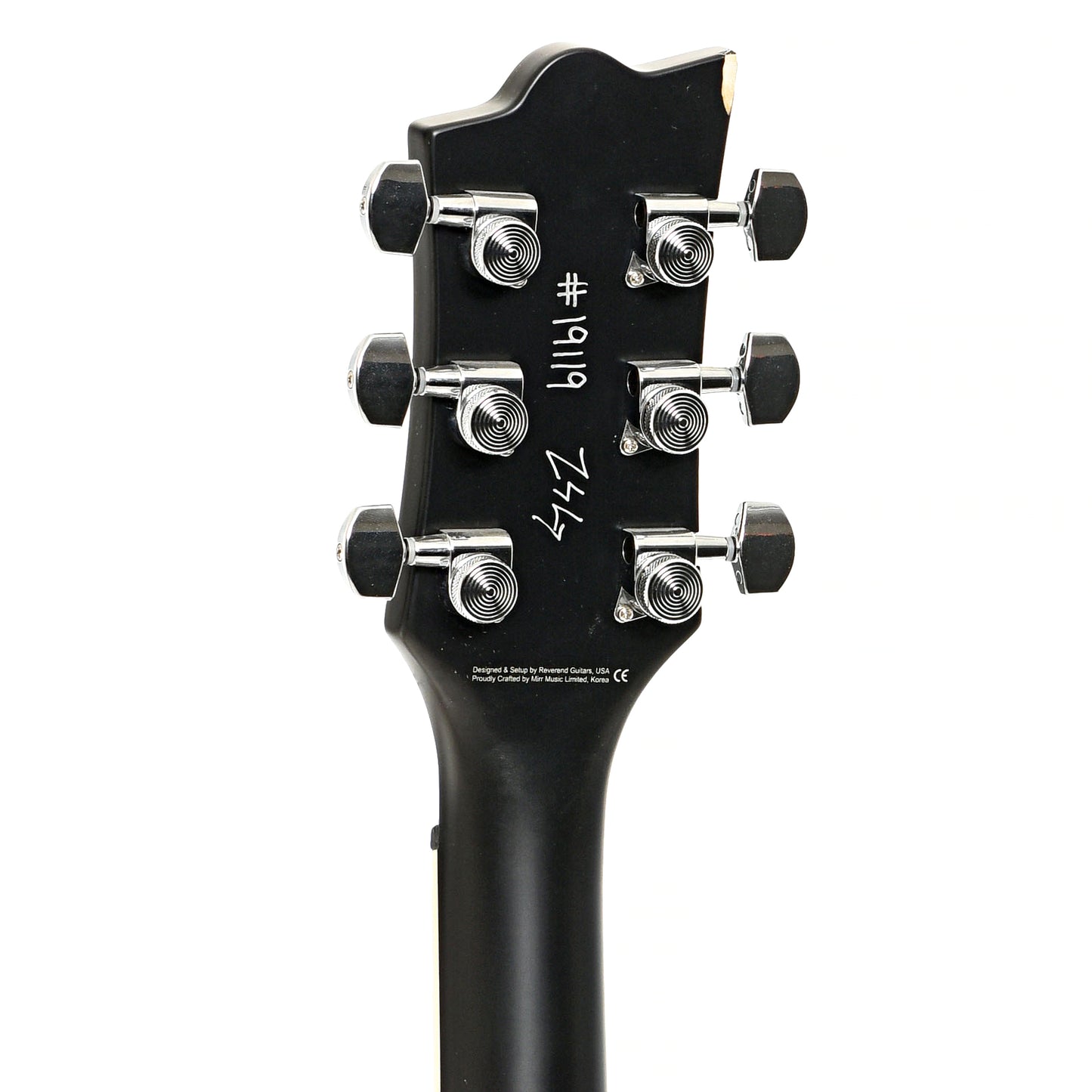 Back headstock of Reverend Sensei RA Electric Guitar (2014)