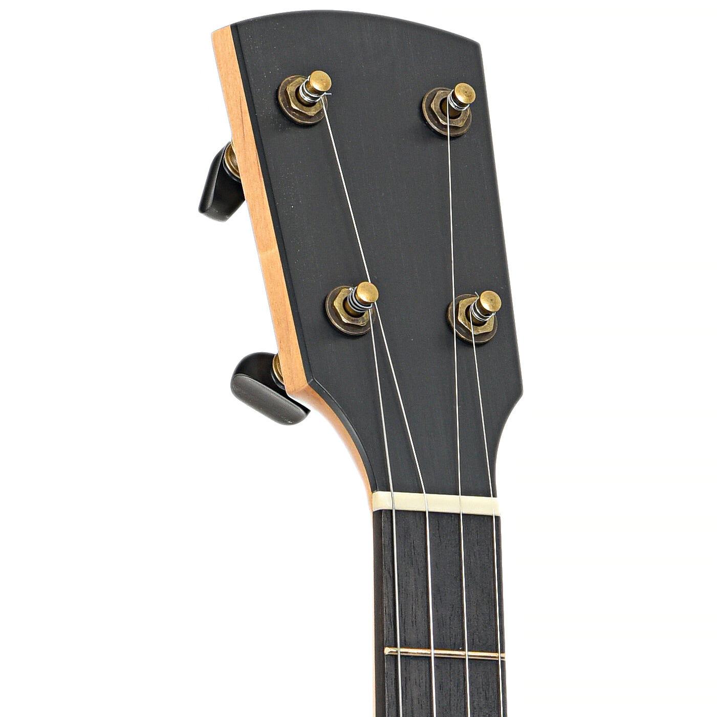 Front headstock of Rickard Maple Ridge 11" Open Back Banjo (2020)